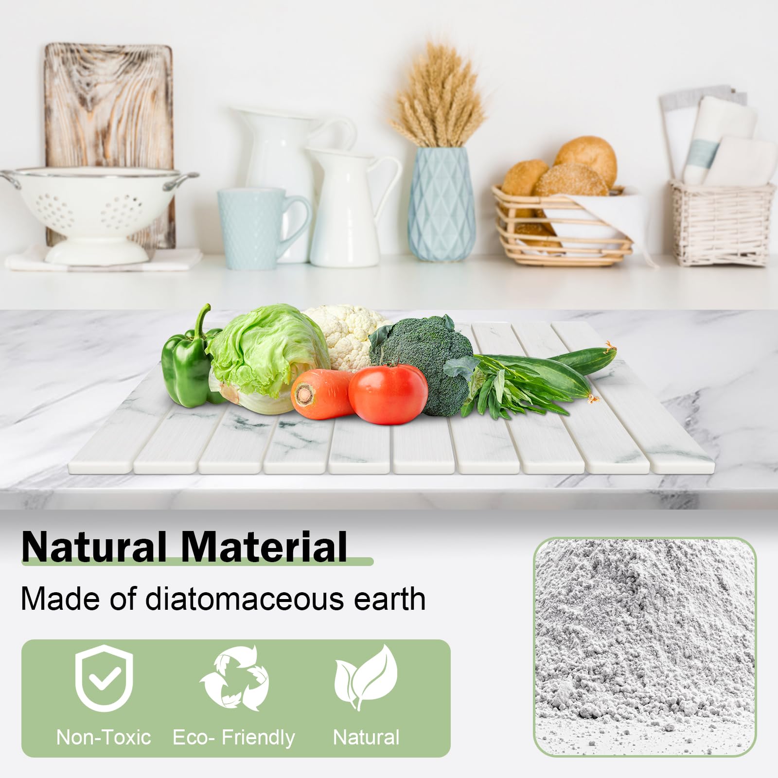 Stone Dish Drying Mat for Kitchen Counter