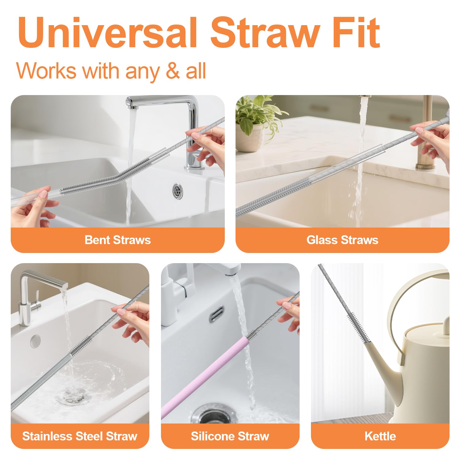 Silicone Straw Cleaner Brush
