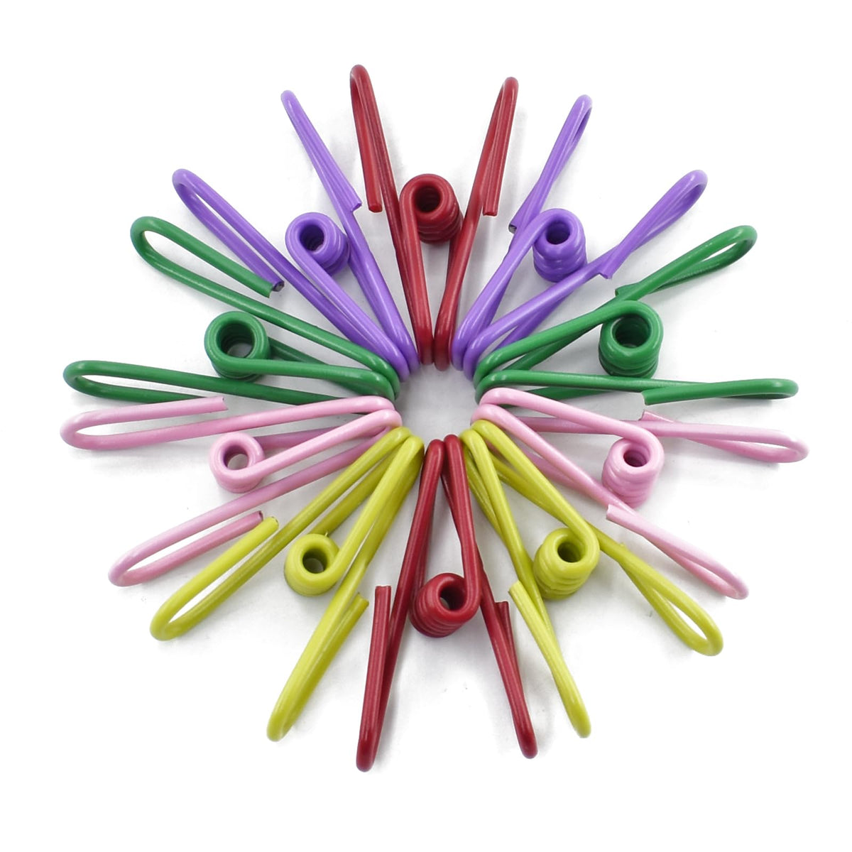 50 Packs Steel Wire Clips Vinyl Plastic Coated Multi (50 Count)