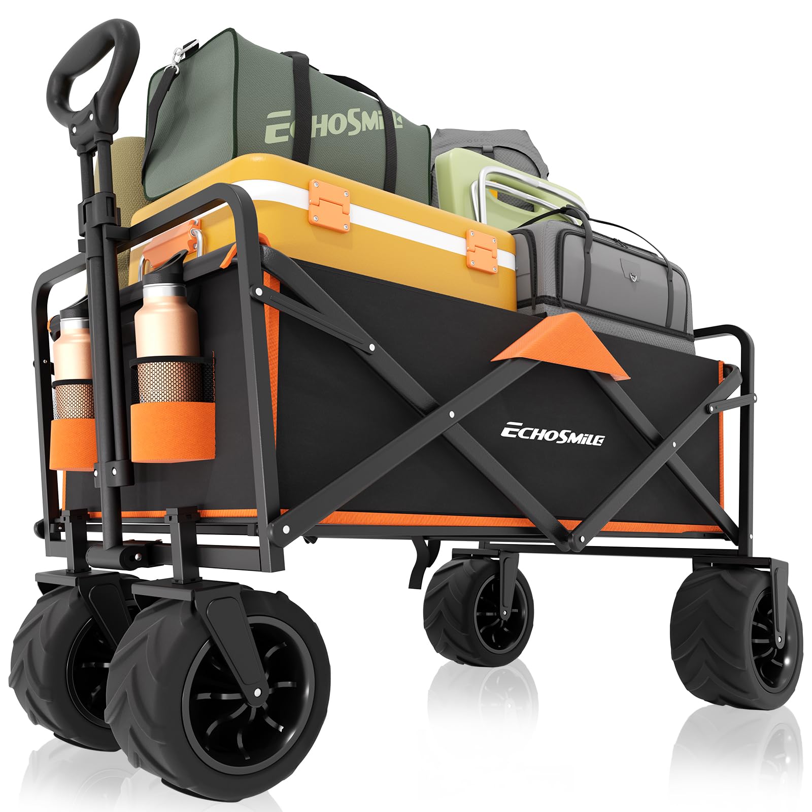 Wagon Cart Foldable Heavy Duty 350L Cap for Camping