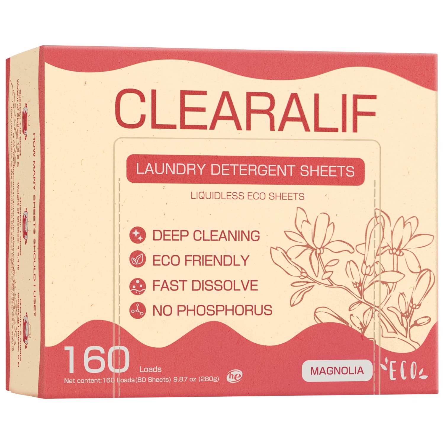 Laundry Detergent Sheets Up to 160 Loads (80 Count)