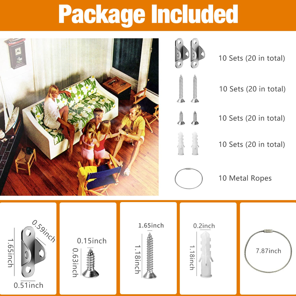 Furniture Anchors (10 Count)