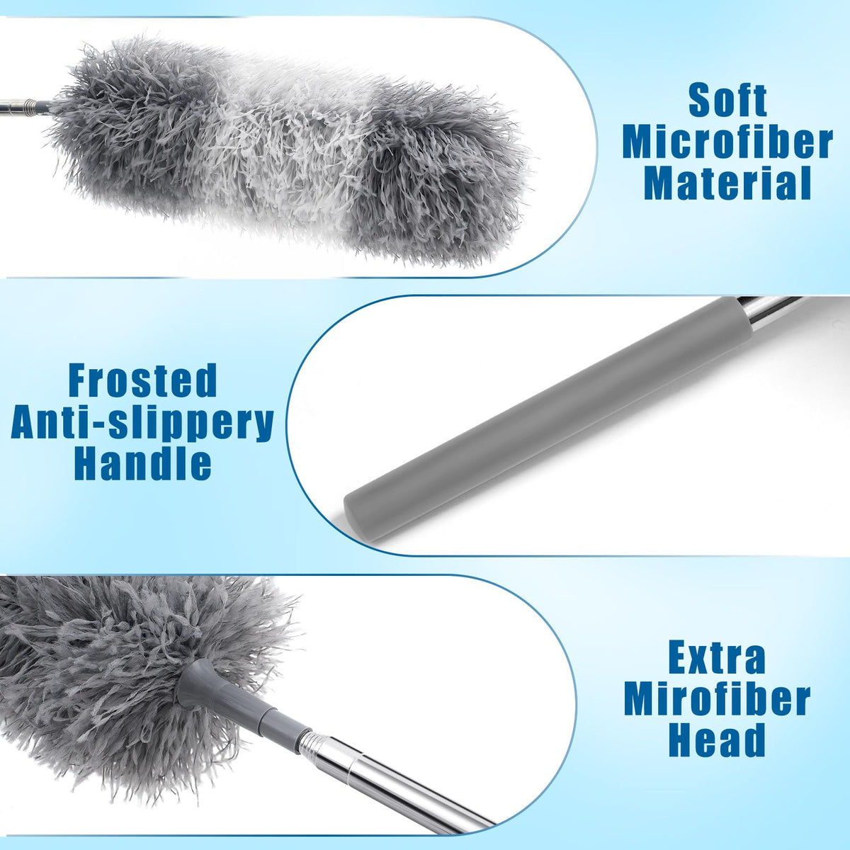 1 Pcs Microfiber Feather Duster for Cleaning