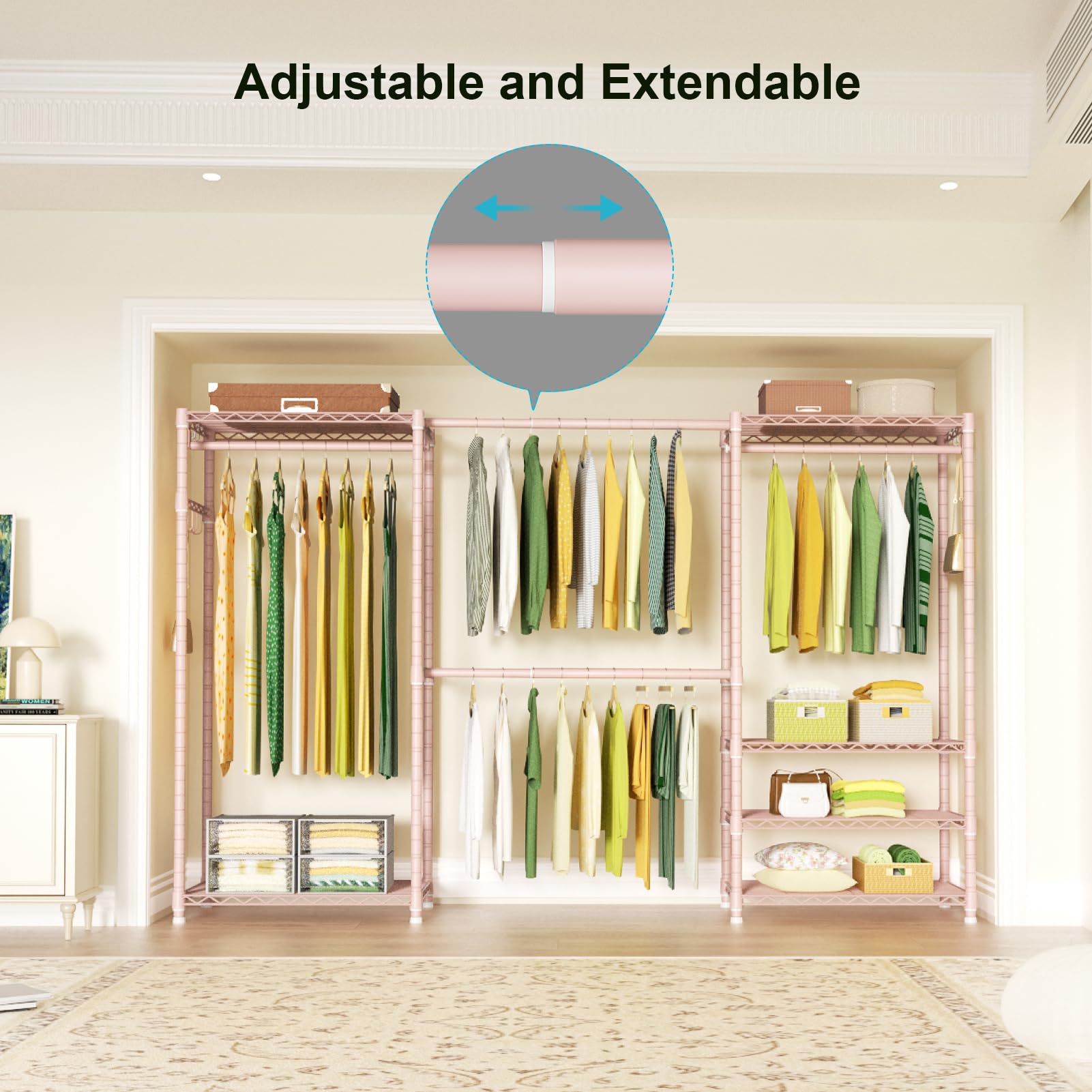 E1 Heavy Duty Closet Garment Rack
