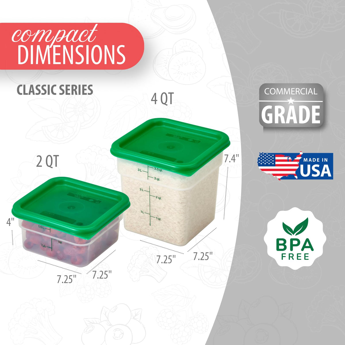 Food Storage Container with Lid (2 Count)