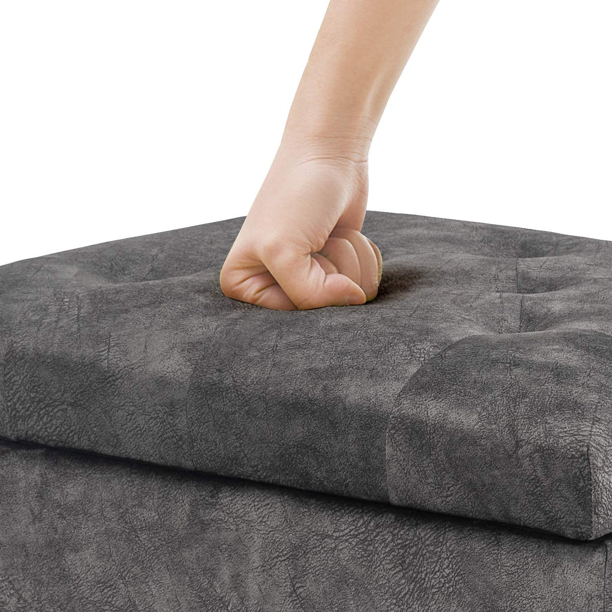 24" Rectangular Ottoman with Storage for Living Room