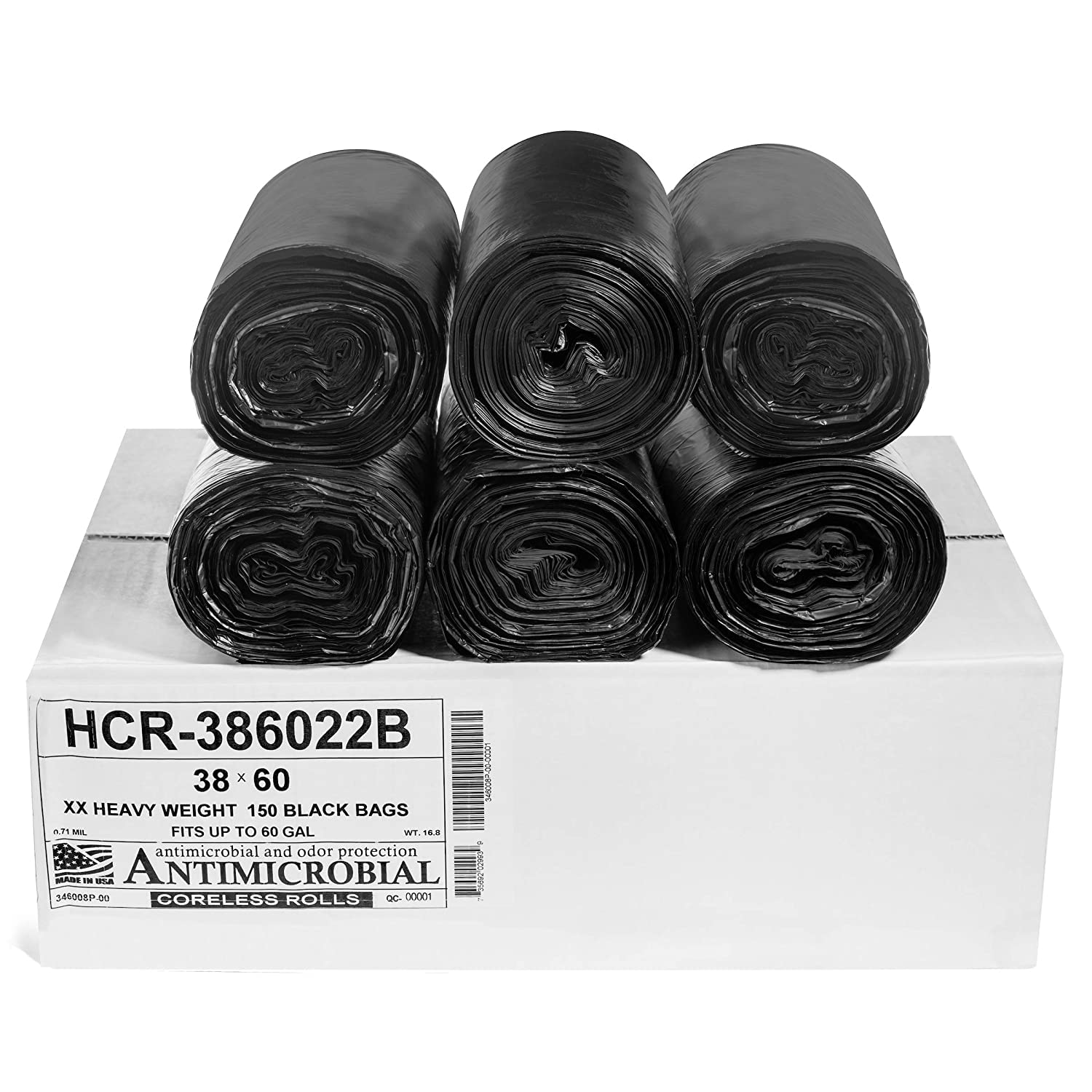 55 60 Gallon Black Trash Bags (10500 Count)