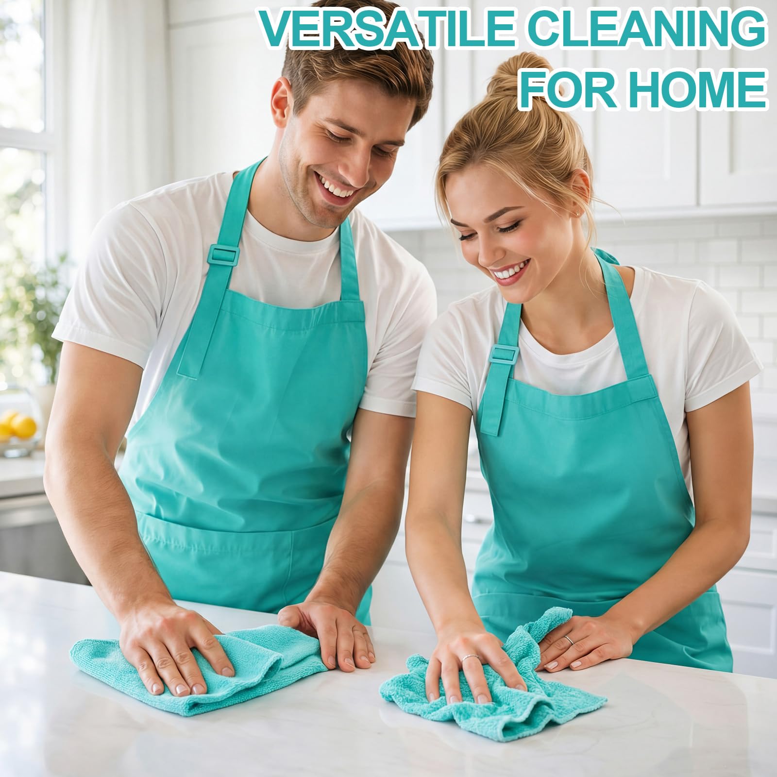 Cleaning Cloths for Cars 16 x 16 Inch Ultra Absorbent Towels Drying Microfiber Reusable Cleaning Supplies House Kitchen Window Microfiber Towel (60 Count)