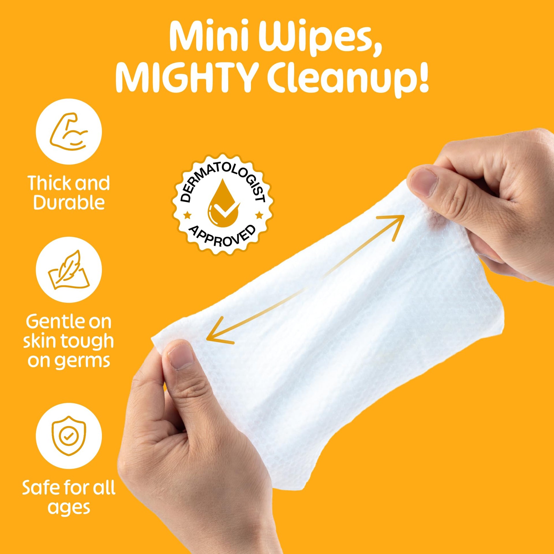 Mini Hand Sanitizer Wipes Travel Size 16 Pack (128 Count)