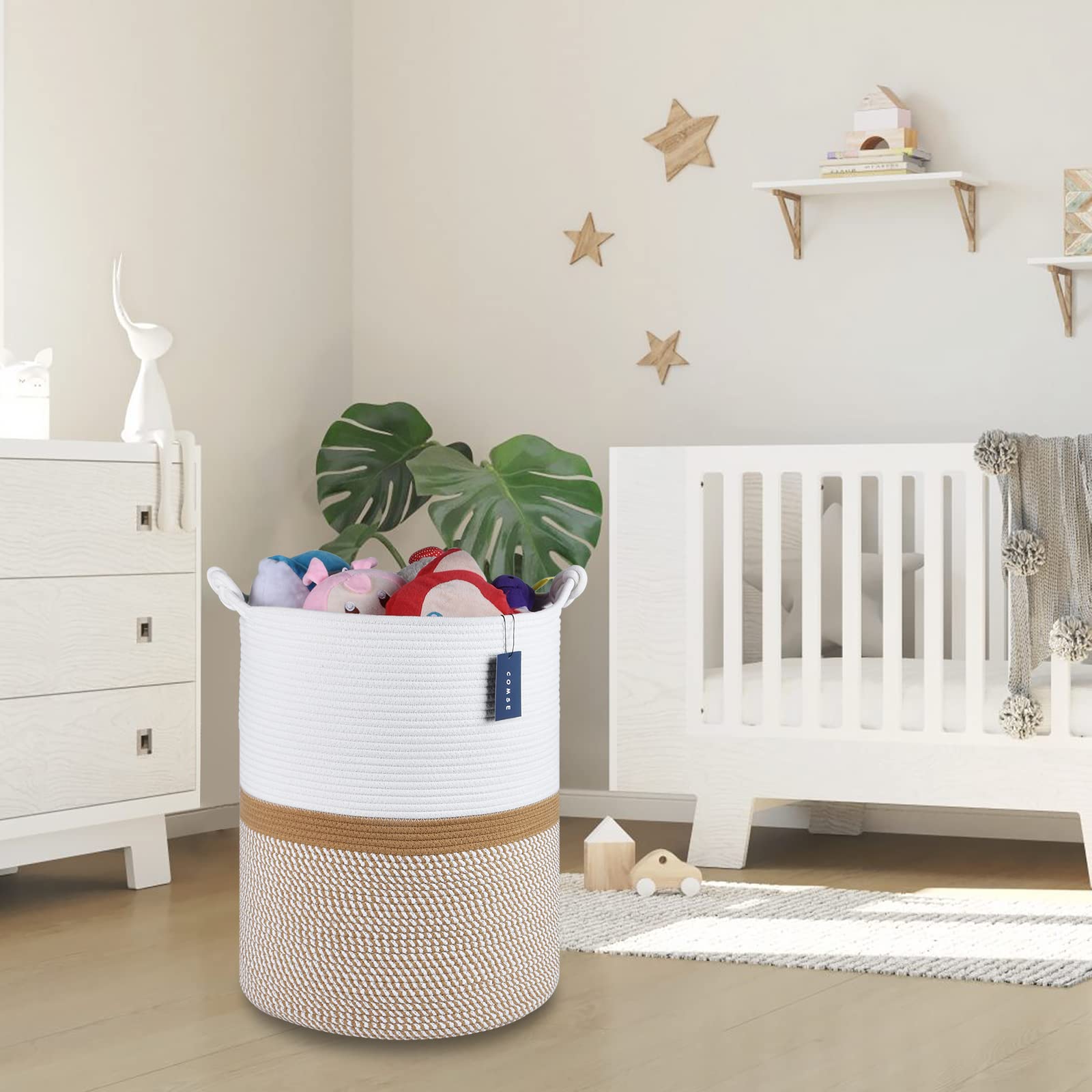 Tall Woven Blanket & Laundry Basket