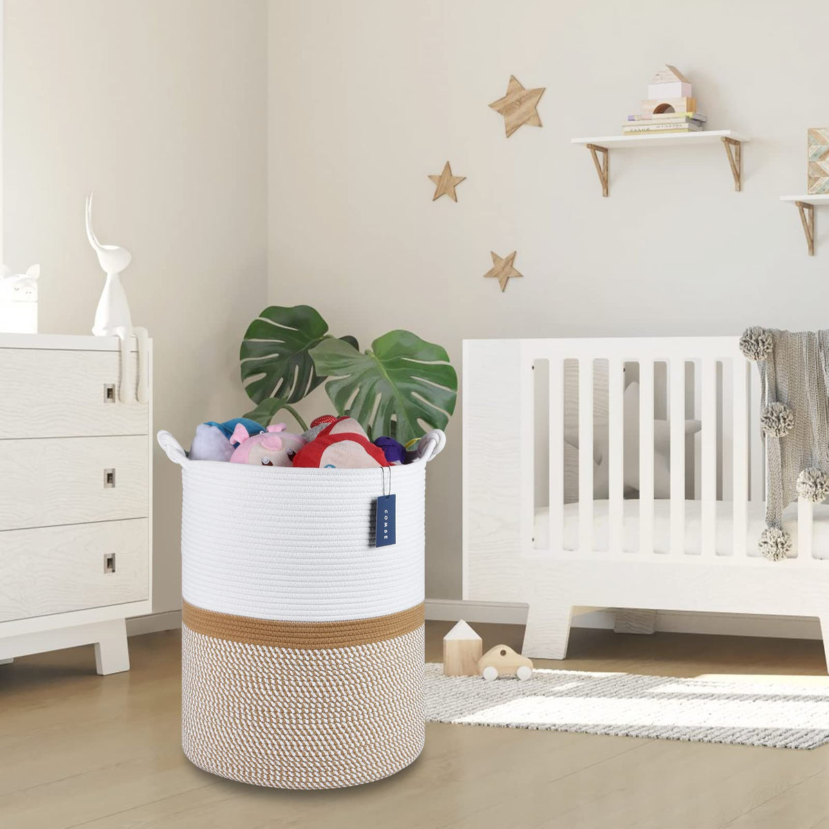 Tall Woven Blanket & Laundry Basket