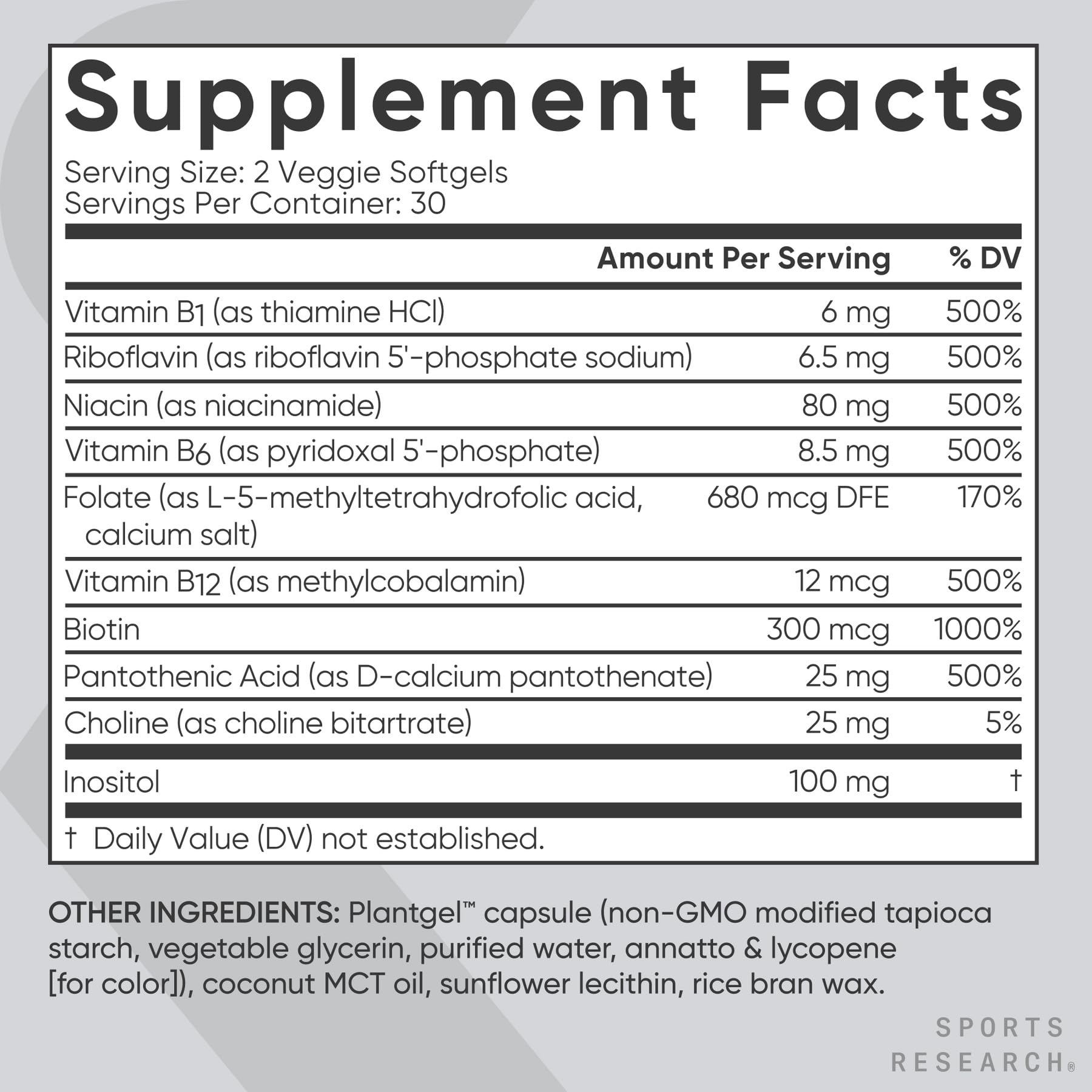 Vitamin B Complex (60 Count)
