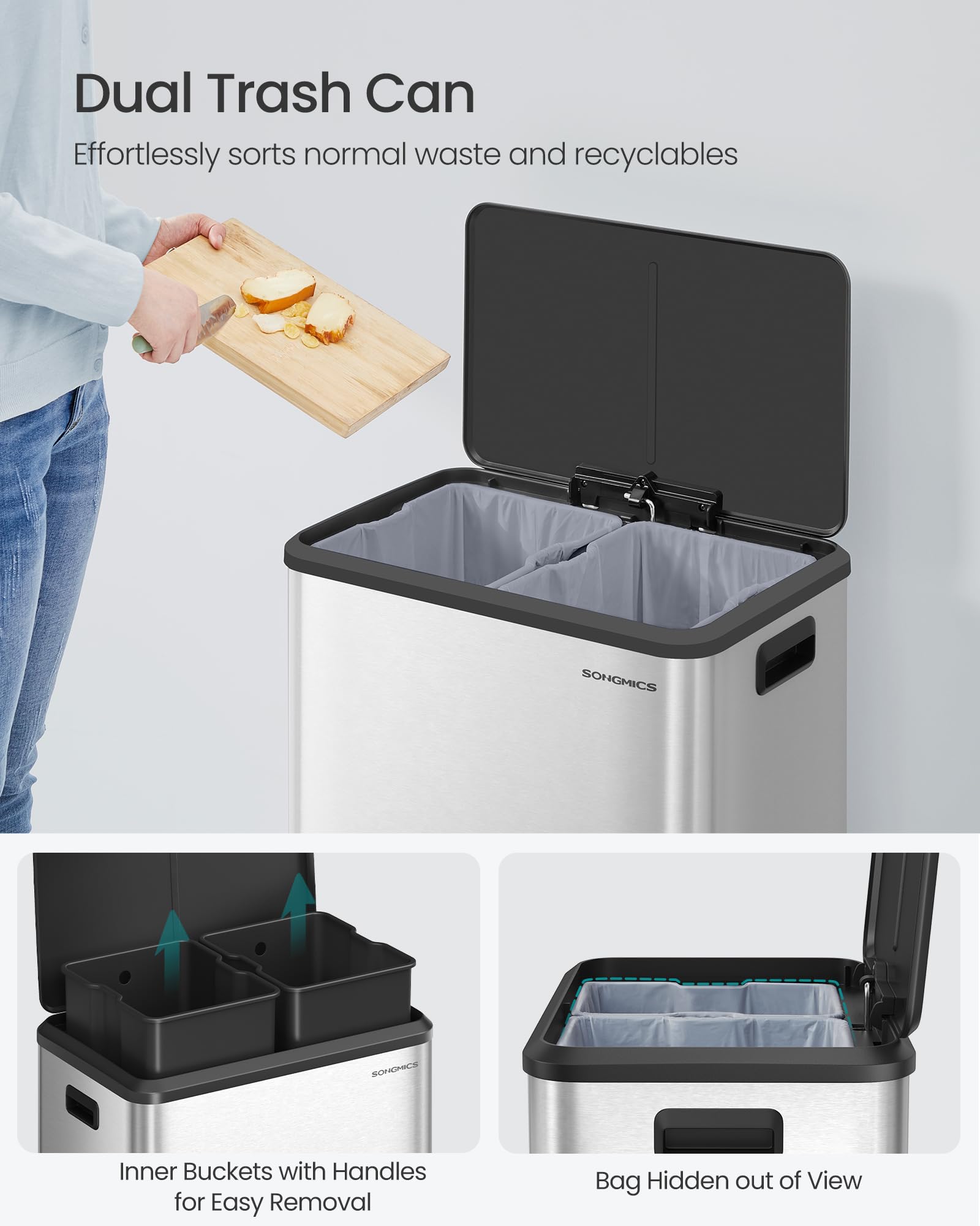Trash Can 2 x 8 Gallon