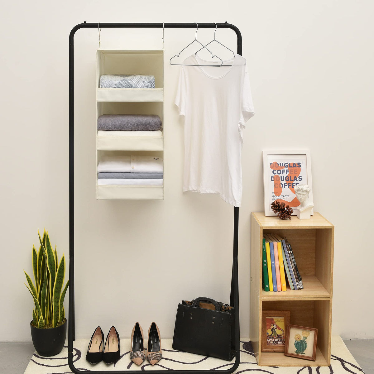 3 Shelf Hanging Closet Organizer