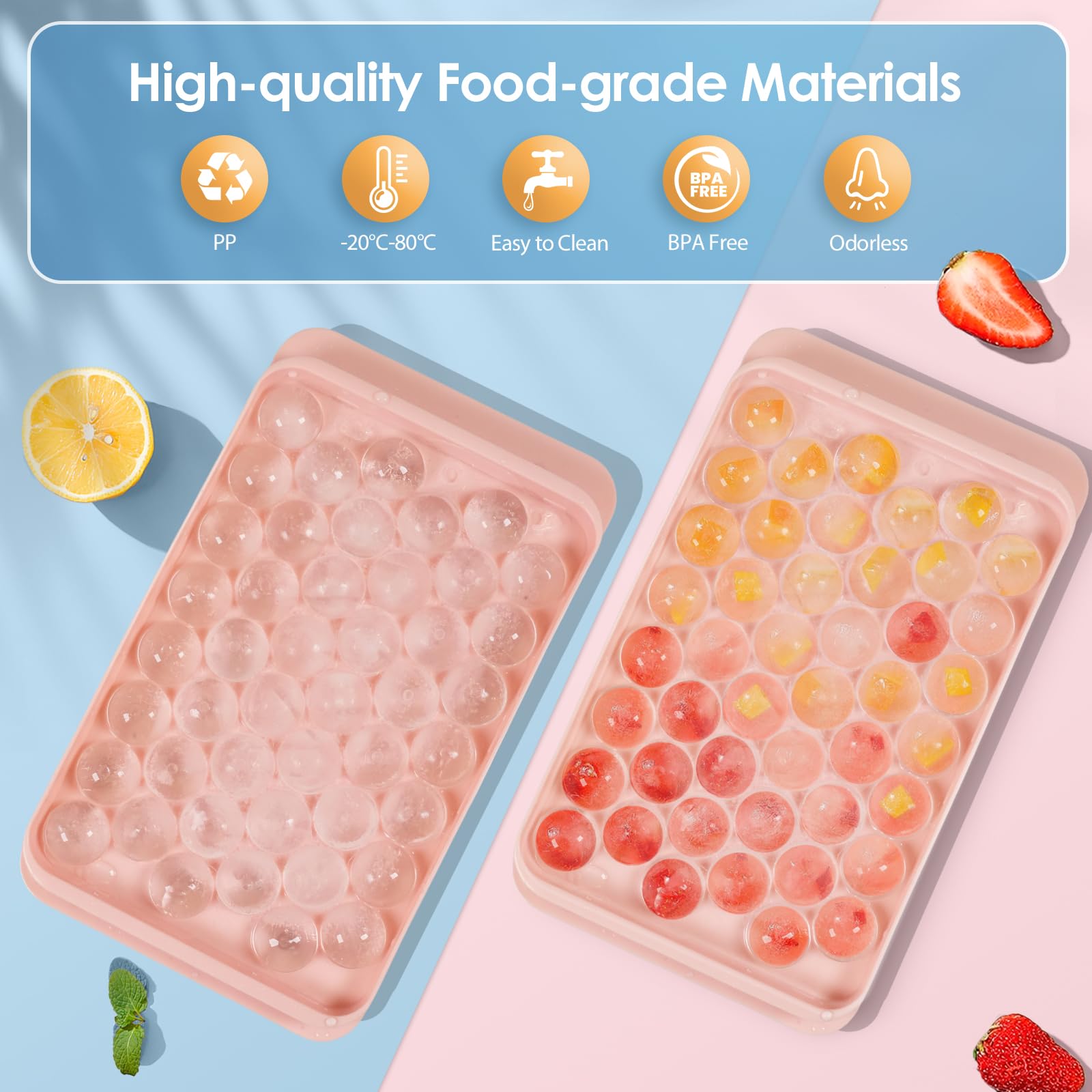 Ice Cube Tray with Lid and Bin (2 Count)