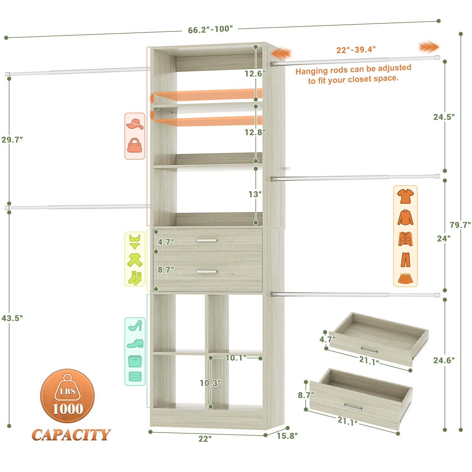 Closet System (8 Foot)