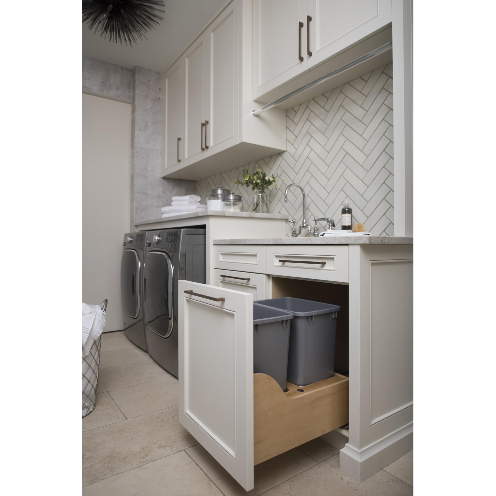 Pullout Trash Cans for Kitchen Cabinet