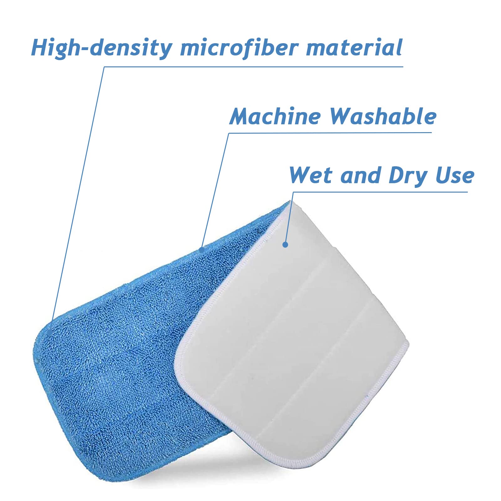 12Pack Microfiber Mop Pads (12 Count)