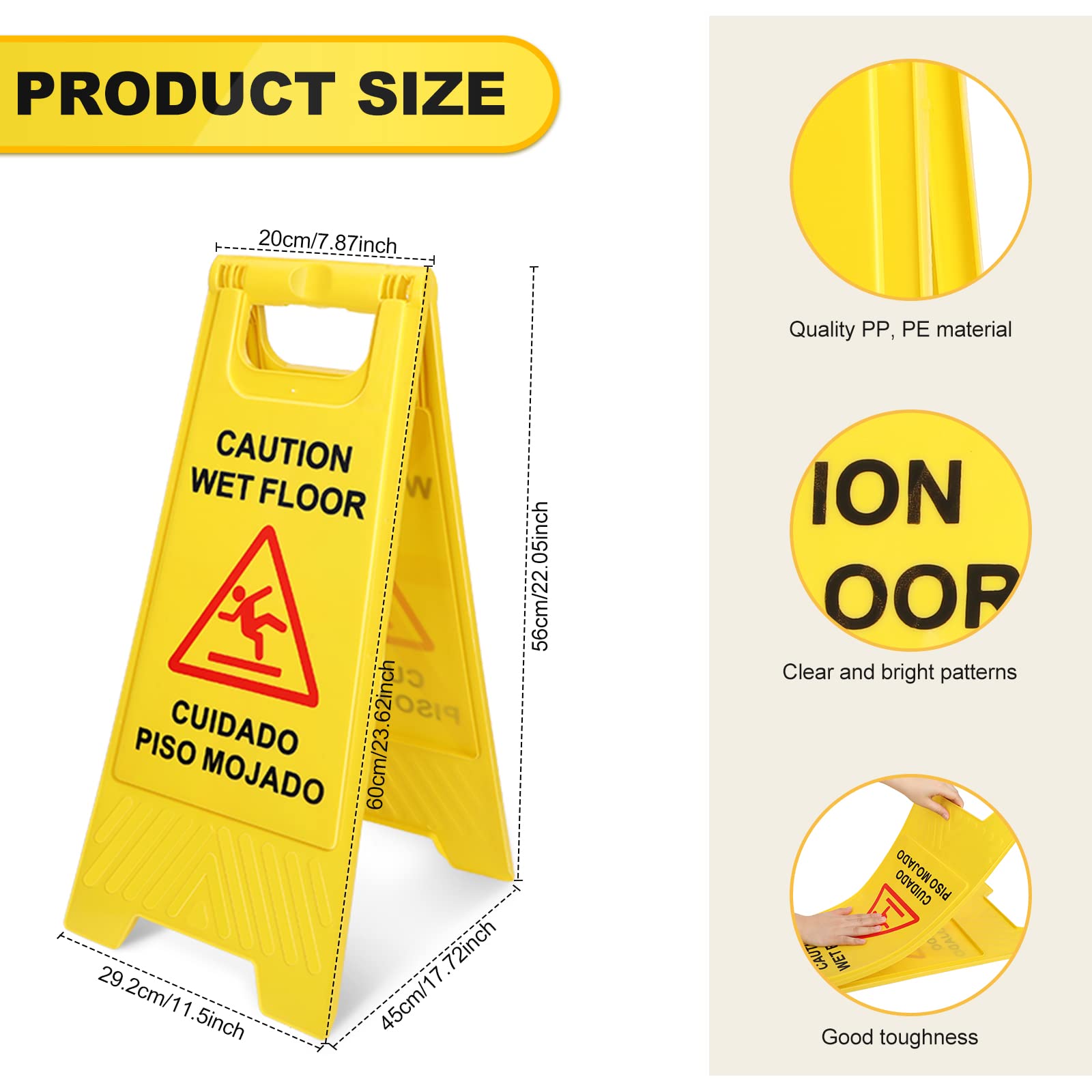 12 Pack Caution Wet Floor Sign (12 Count)
