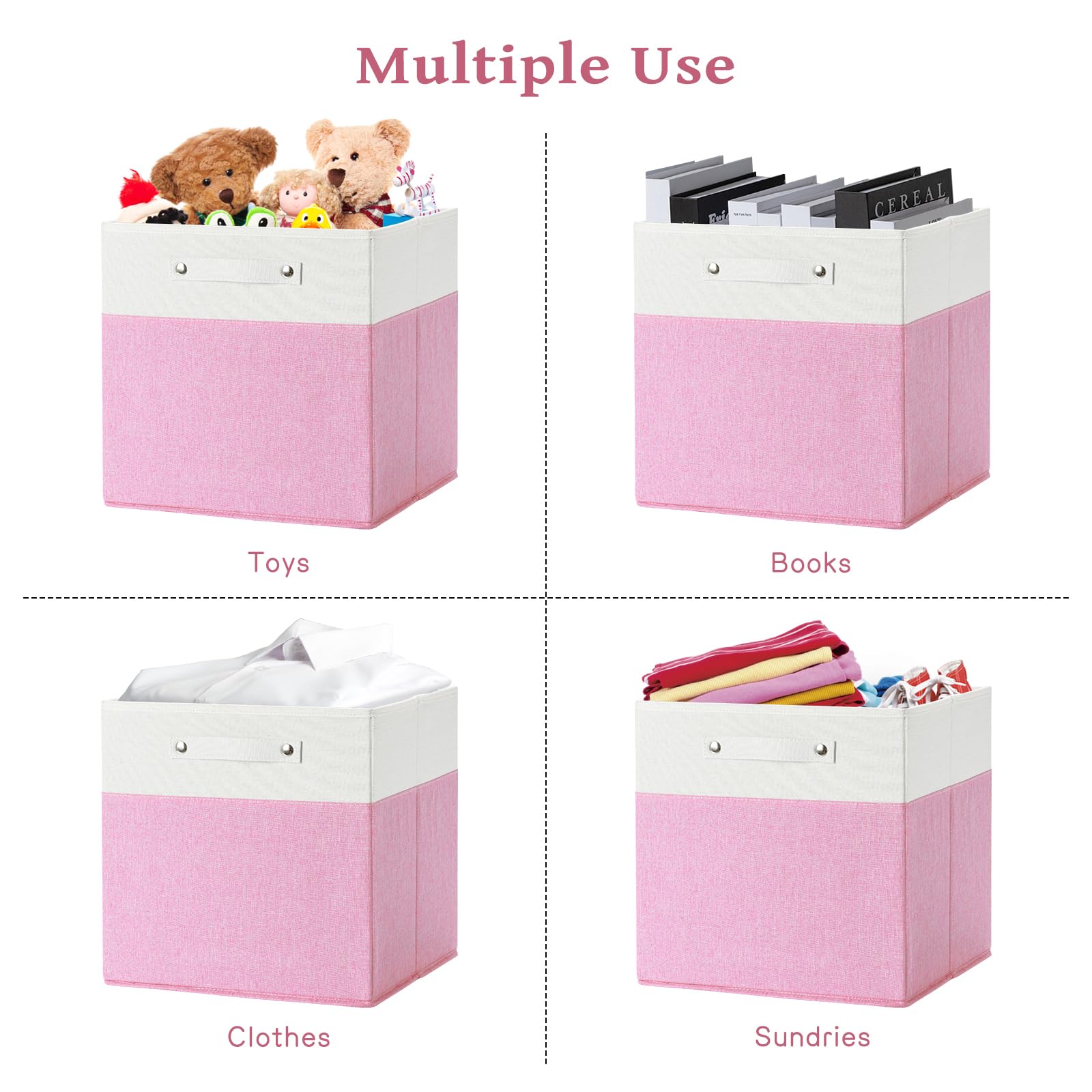 13x13x13 Storage Cube Bins 4 Pack