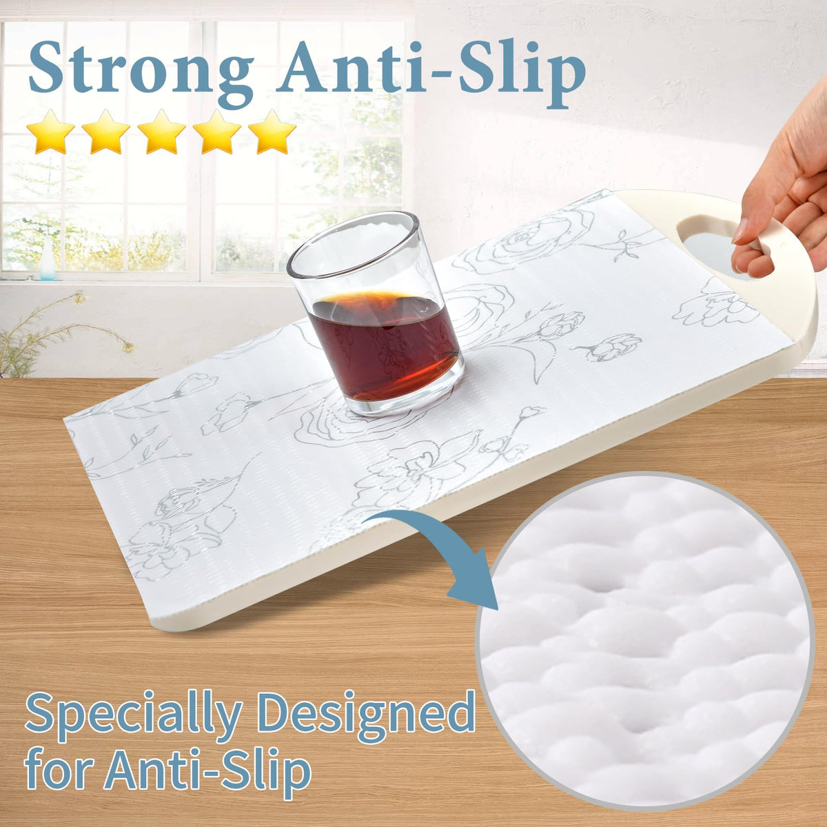 Shelf Liners for Kitchen Cabinets 17.3in x 20FT Non Adhesive Drawer Liner (20 Foot)