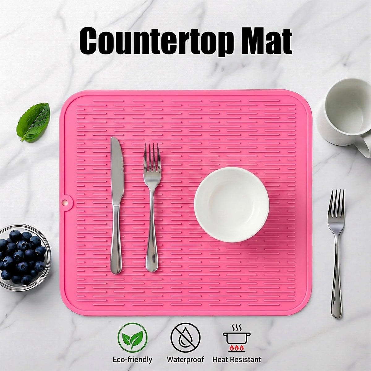 Silicone Dish Drying Mat for Multiple Usage