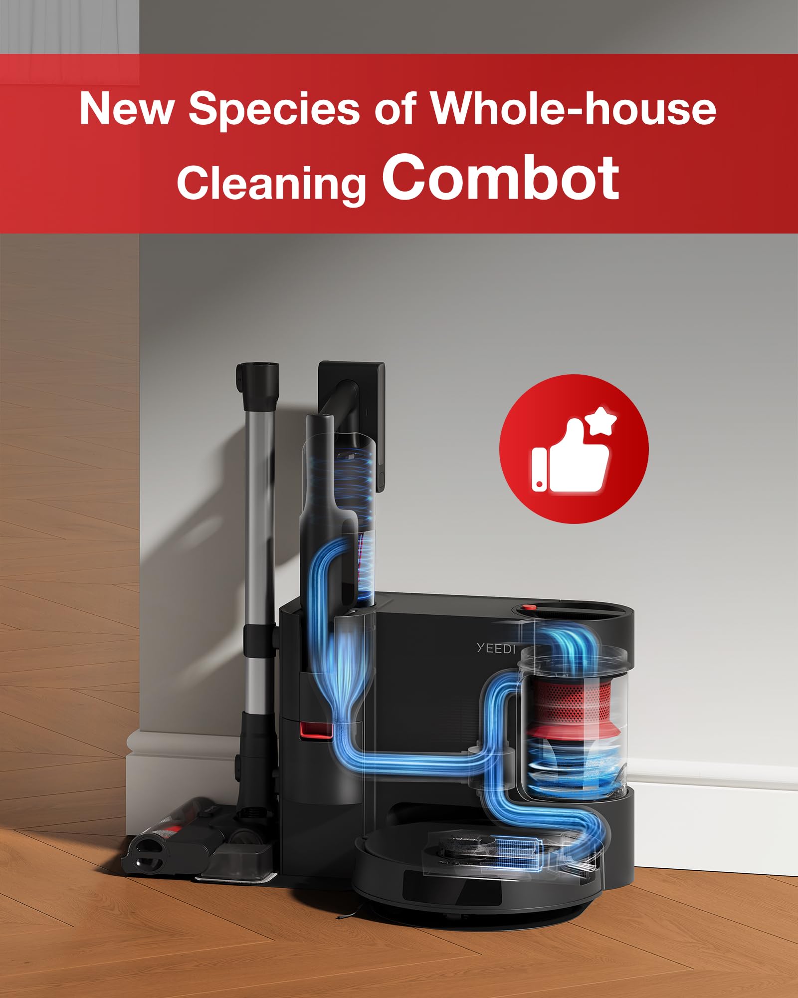 C12 Combo Cordless Stick Vacuum & Robot & Mopping