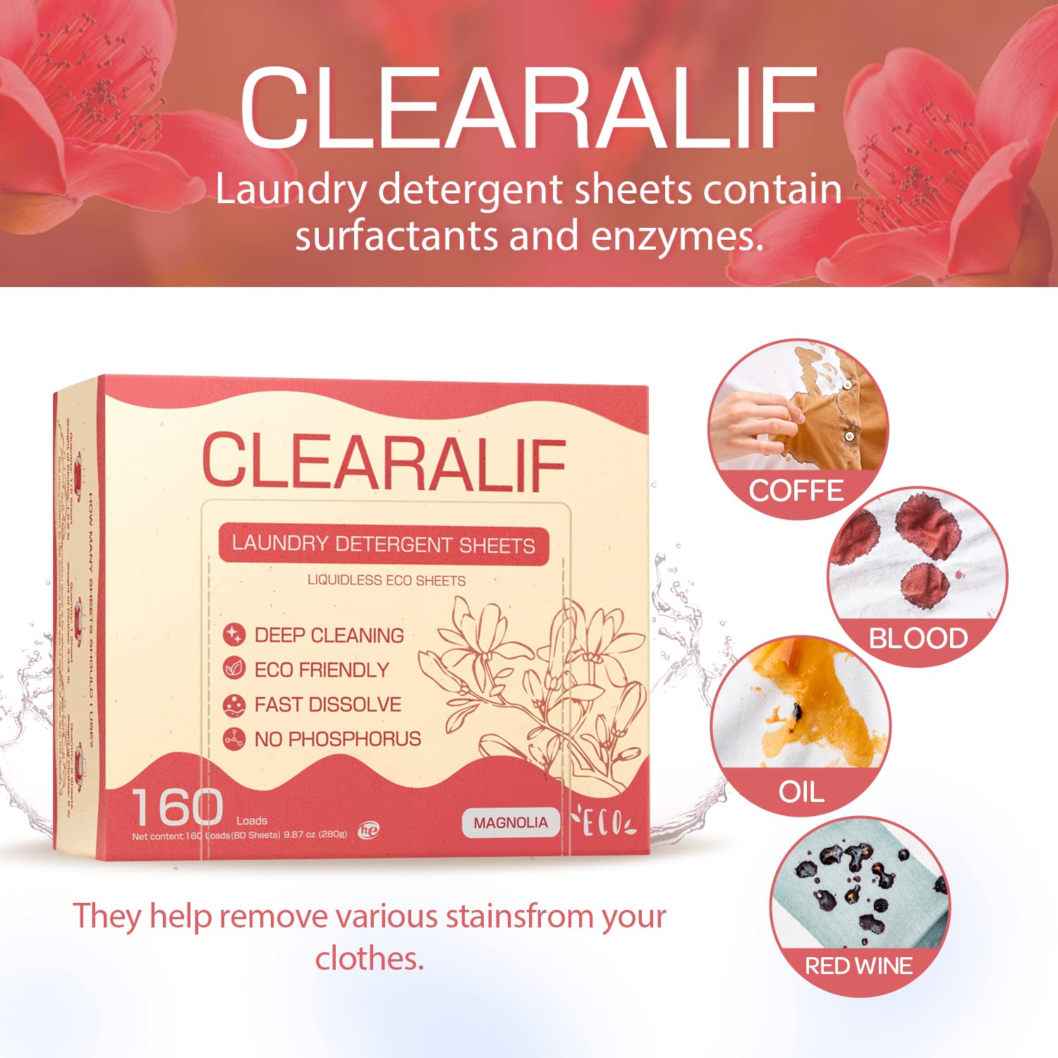 Laundry Detergent Sheets Up to 160 Loads (80 Count)