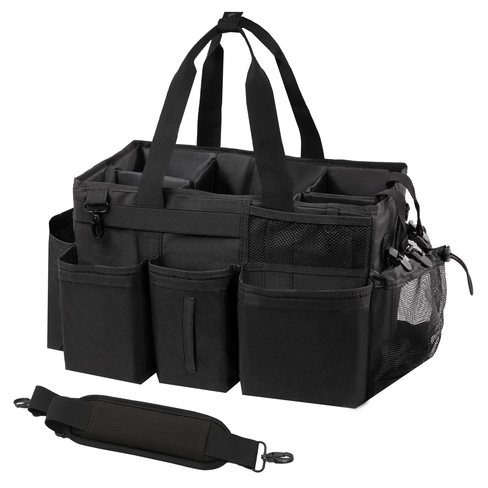Wearable Cleaning Caddy Organizer with Handle & Shoulder Straps for Housekeepers