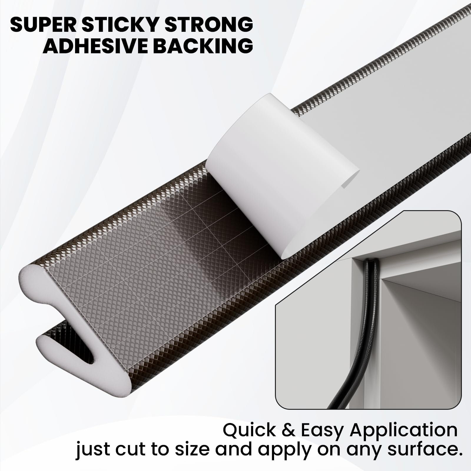 V Shape Thin Foam Weather Stripping Door Frame Seal Strip 2Pcs×26FT Brown