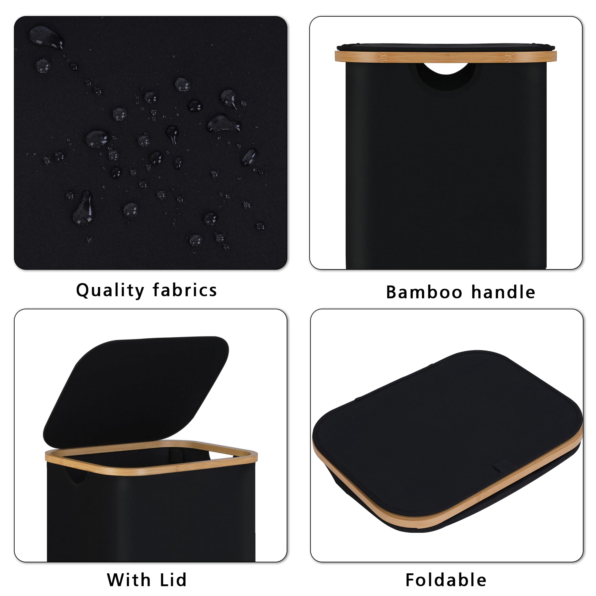 100L Laundry Hamper with Lid