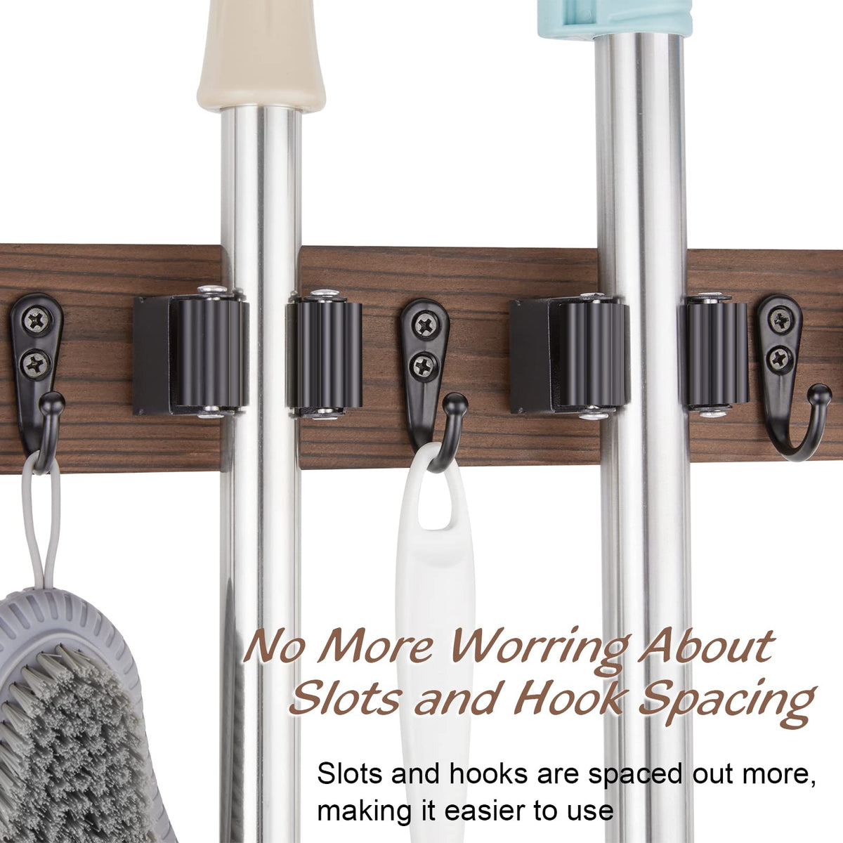 Mop and Broom Holder Wall Mount