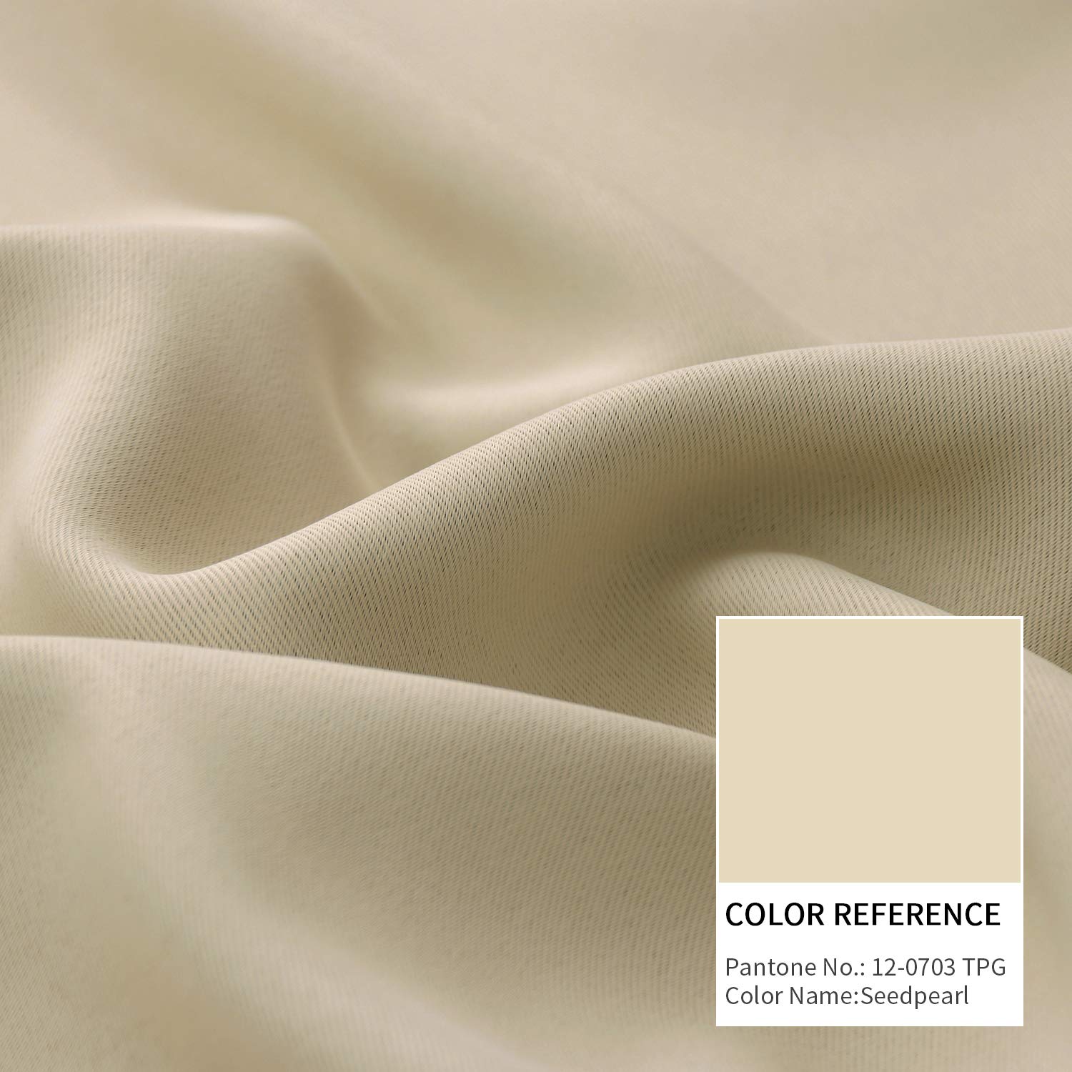 Beige Blackout Curtains 63 Inches Length for Bedroom