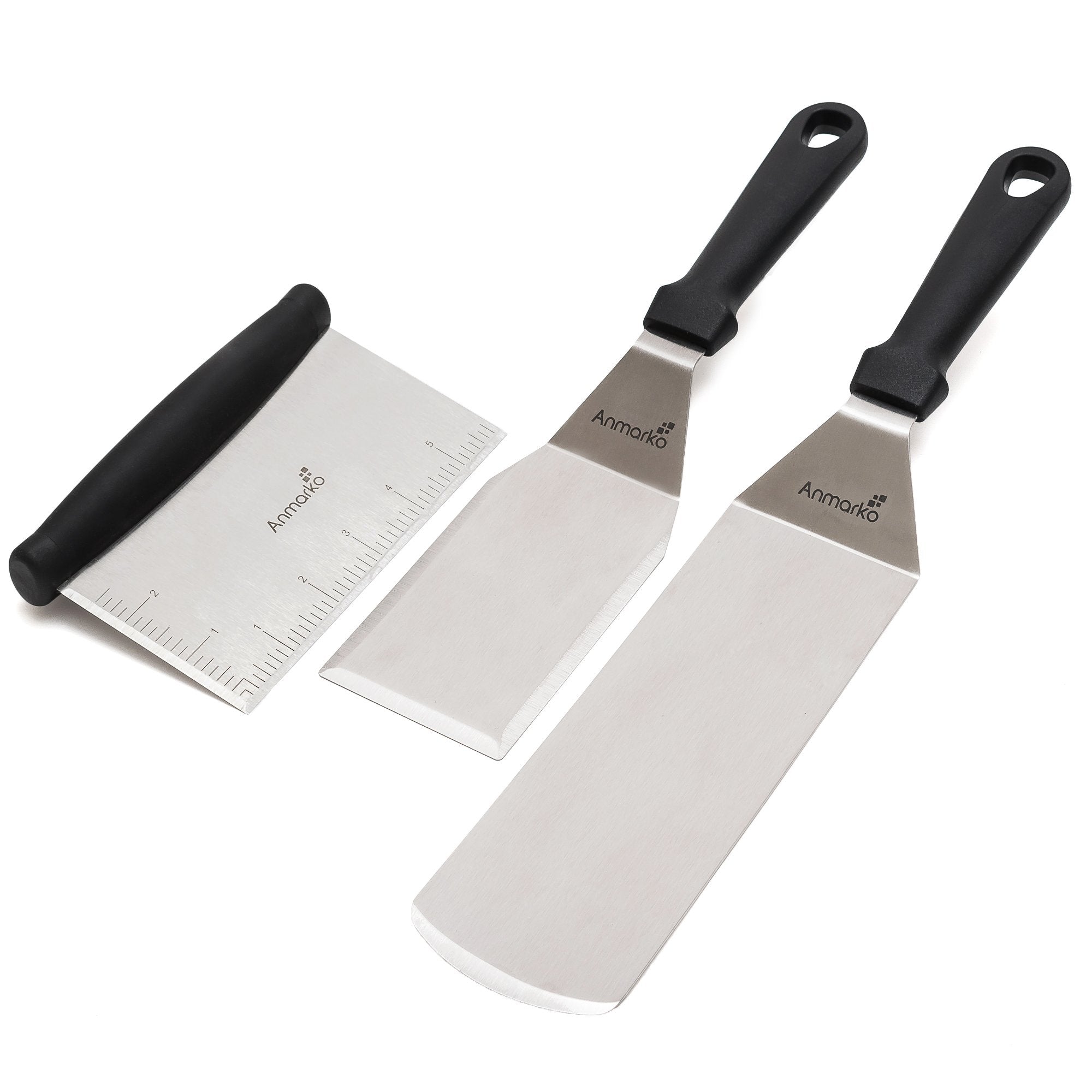 Metal Spatula Stainless Steel and Scraper (3 Count)