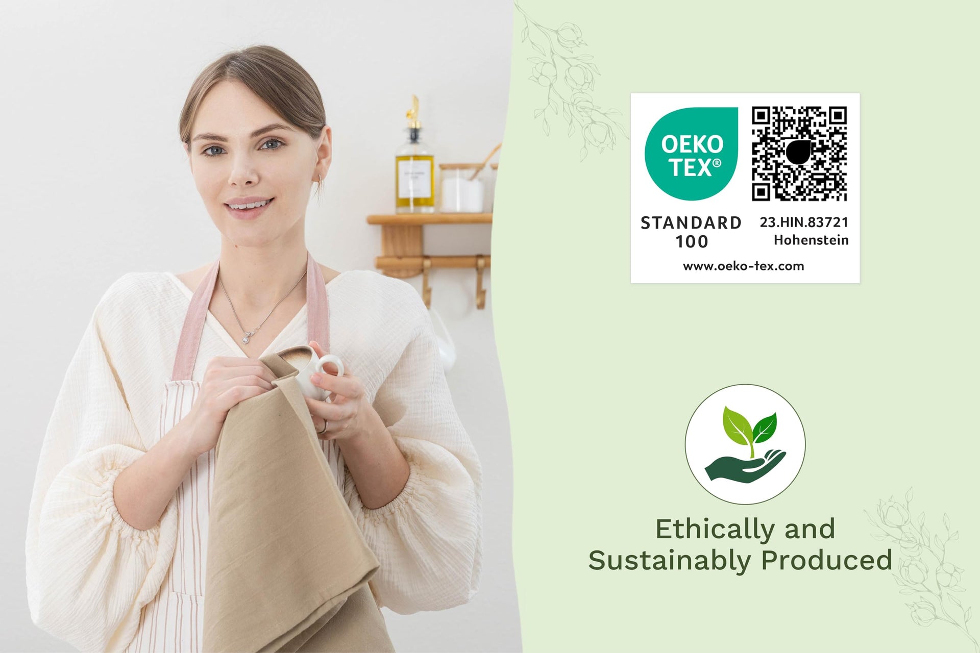 Organic Cotton Beige Flour Sack Towels (10 Count)