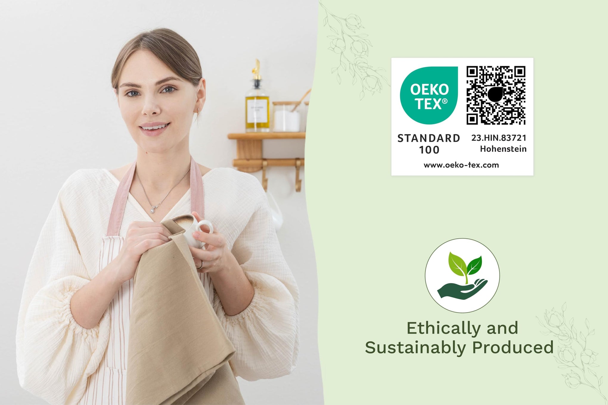Organic Cotton Beige Flour Sack Towels (10 Count)