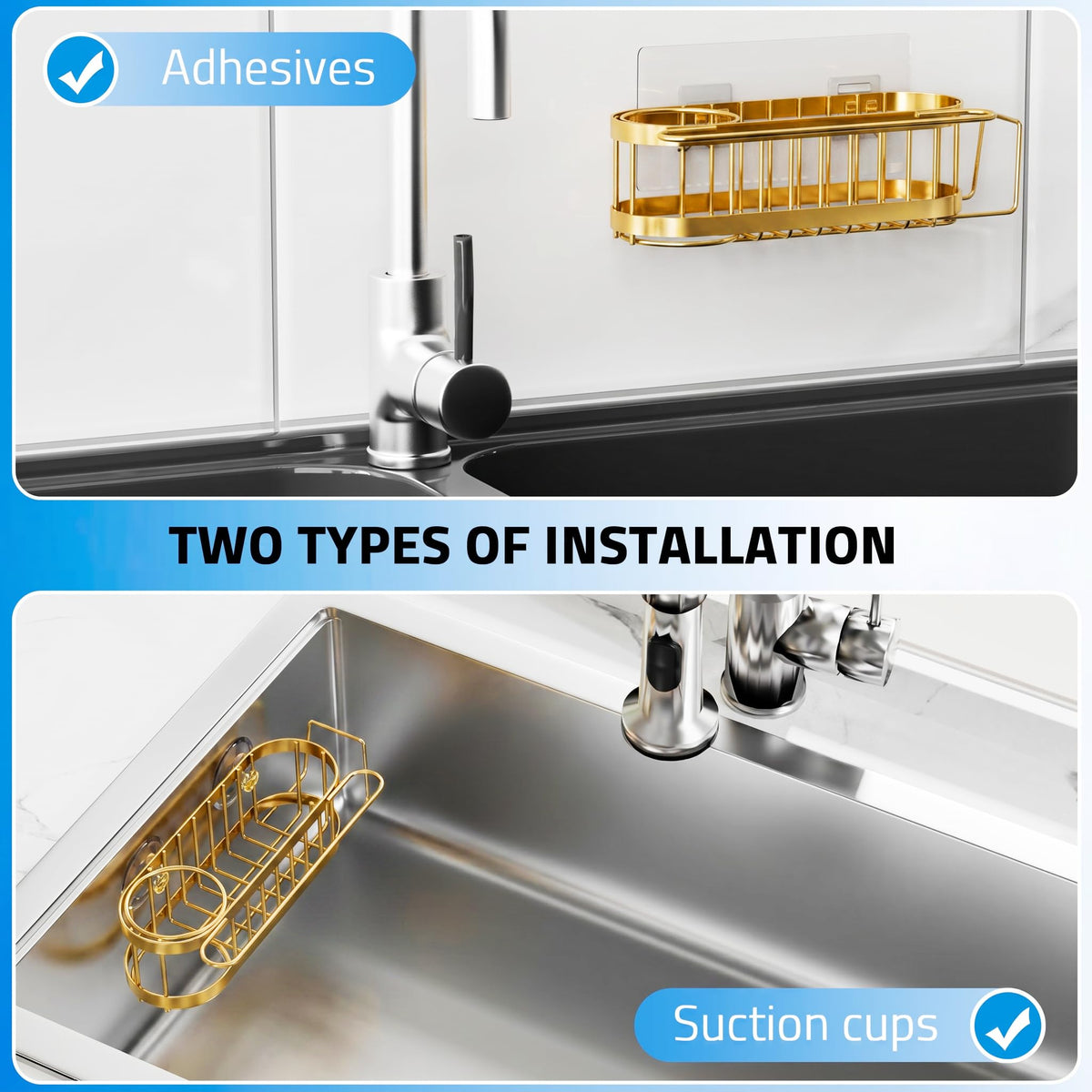 Kitchen Sink Caddy Sponge Holder in The Sink