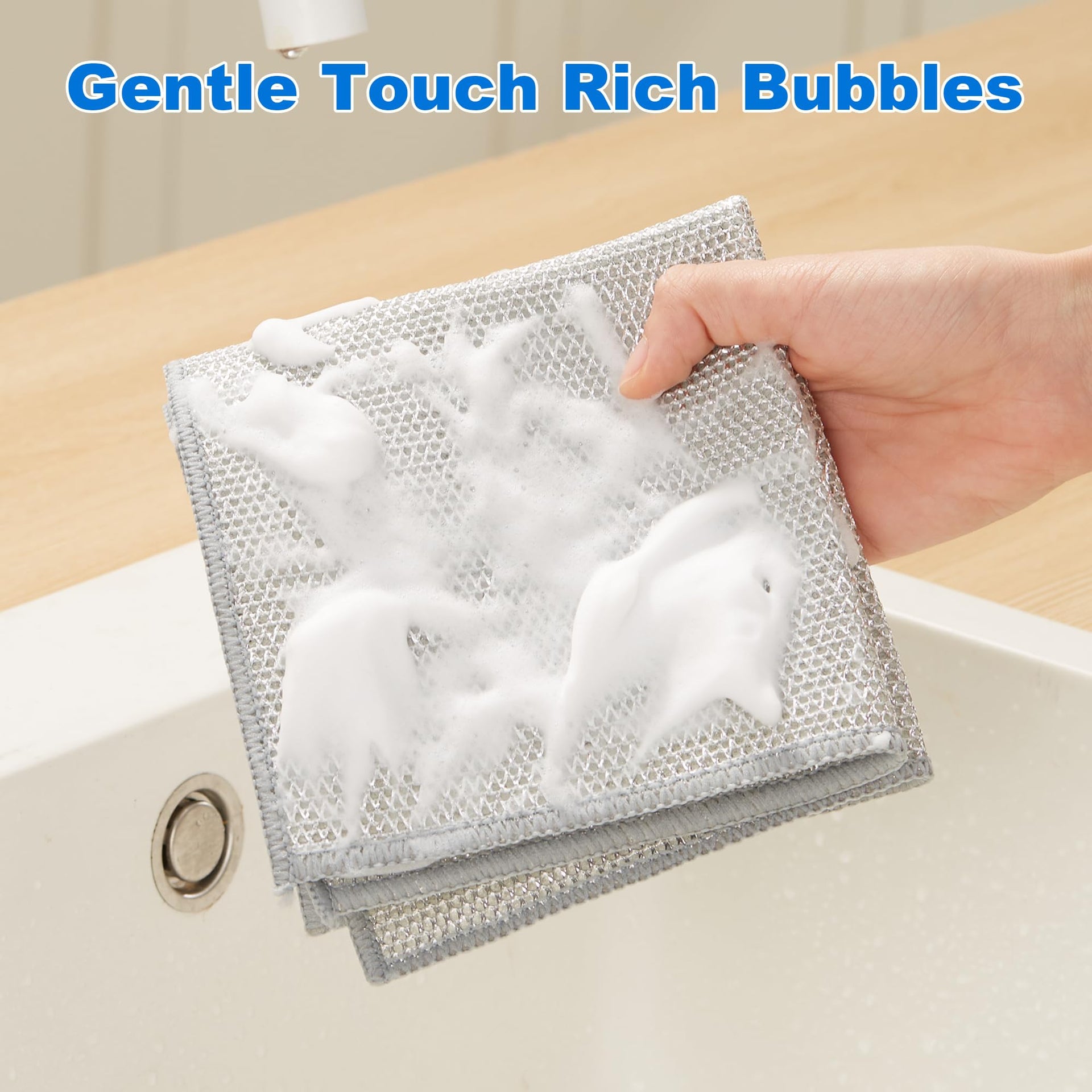 Dual Sided Silver Microfiber Cleaning Cloth (3 Count)