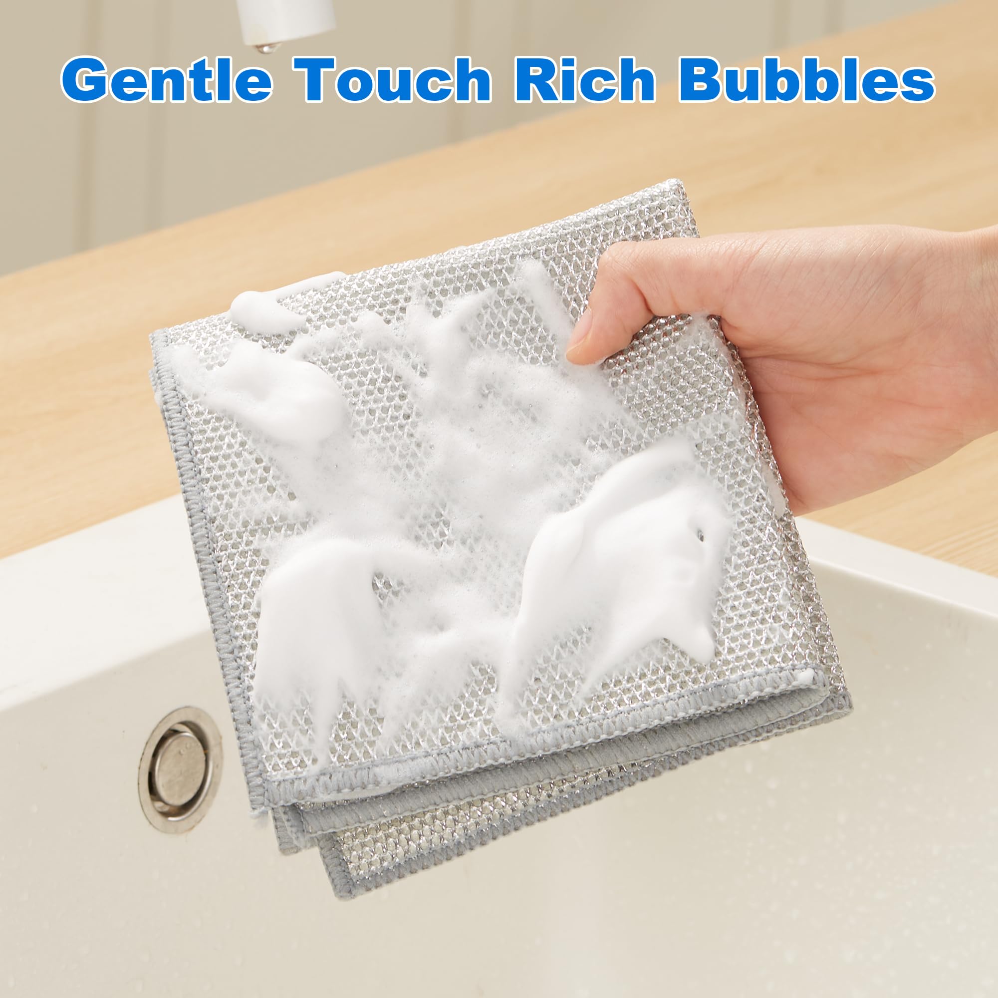 Dual Sided Silver Microfiber Cleaning Cloth (3 Count)