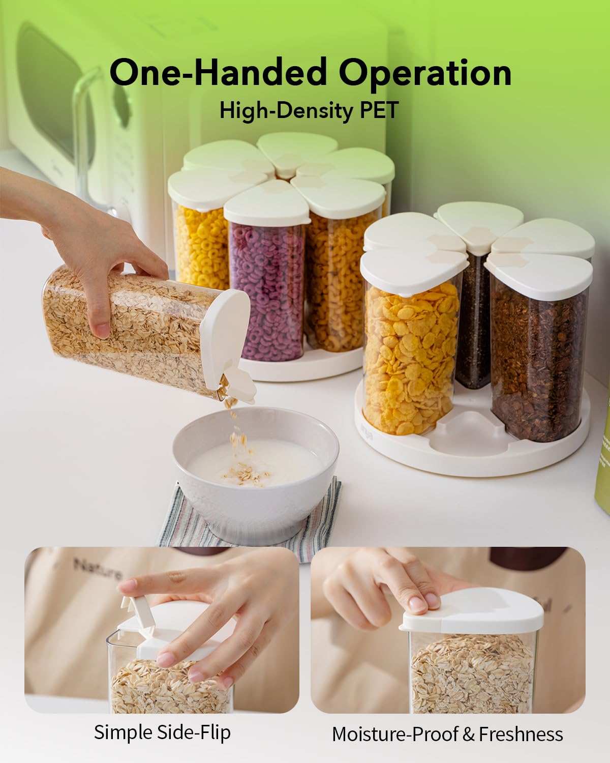 Rotating Food Storage Containers Set of 6 (6 Count)