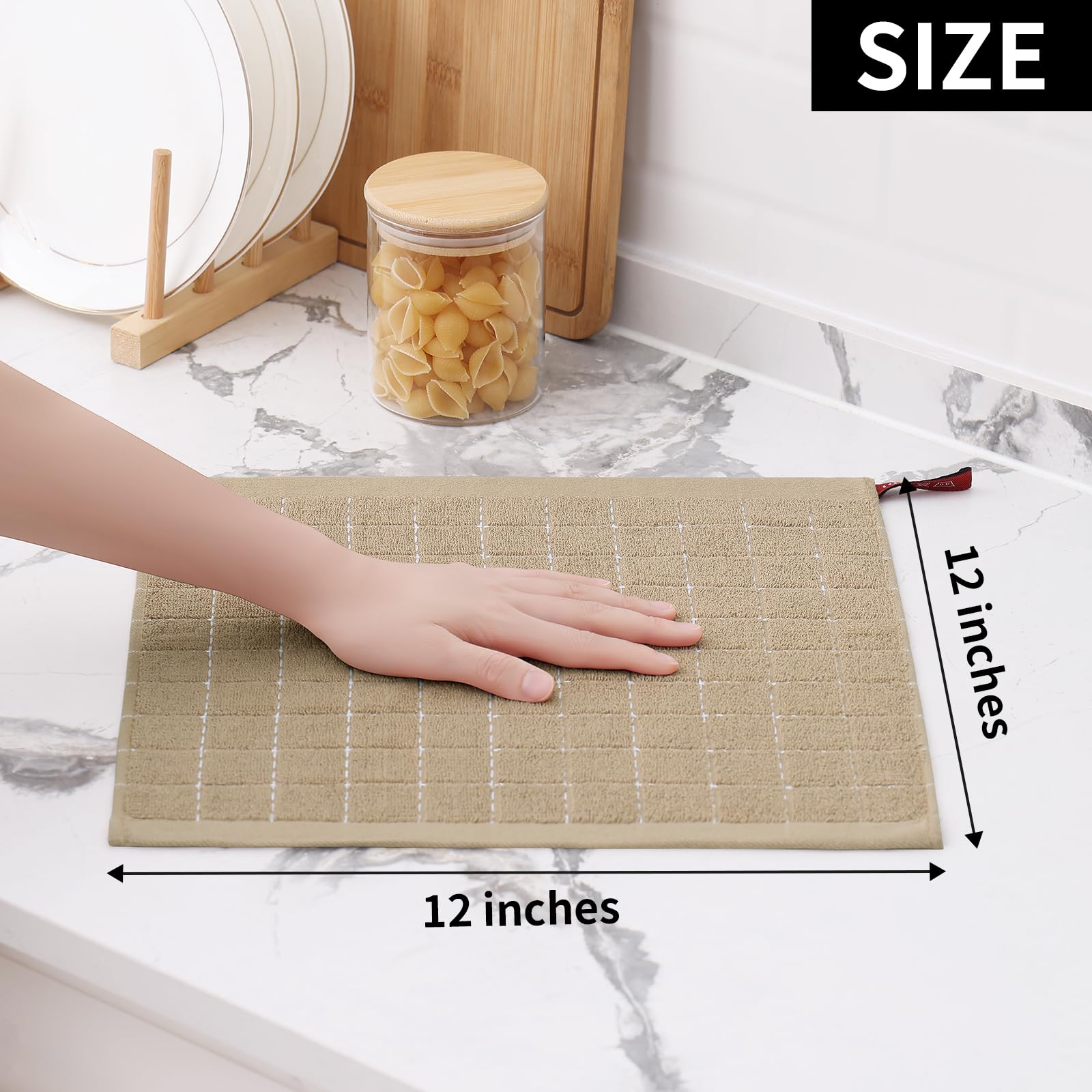 100% Cotton Terry Kitchen Dish Cloths (6 Count)