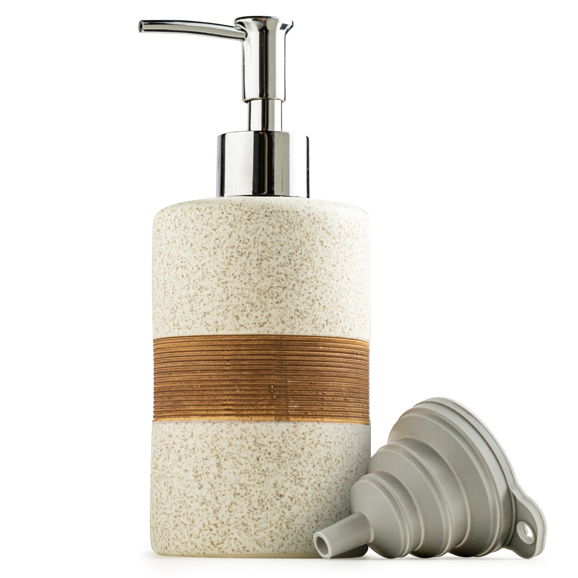 Ceramic Hand Soap Dispenser for Kitchen and Bathroom