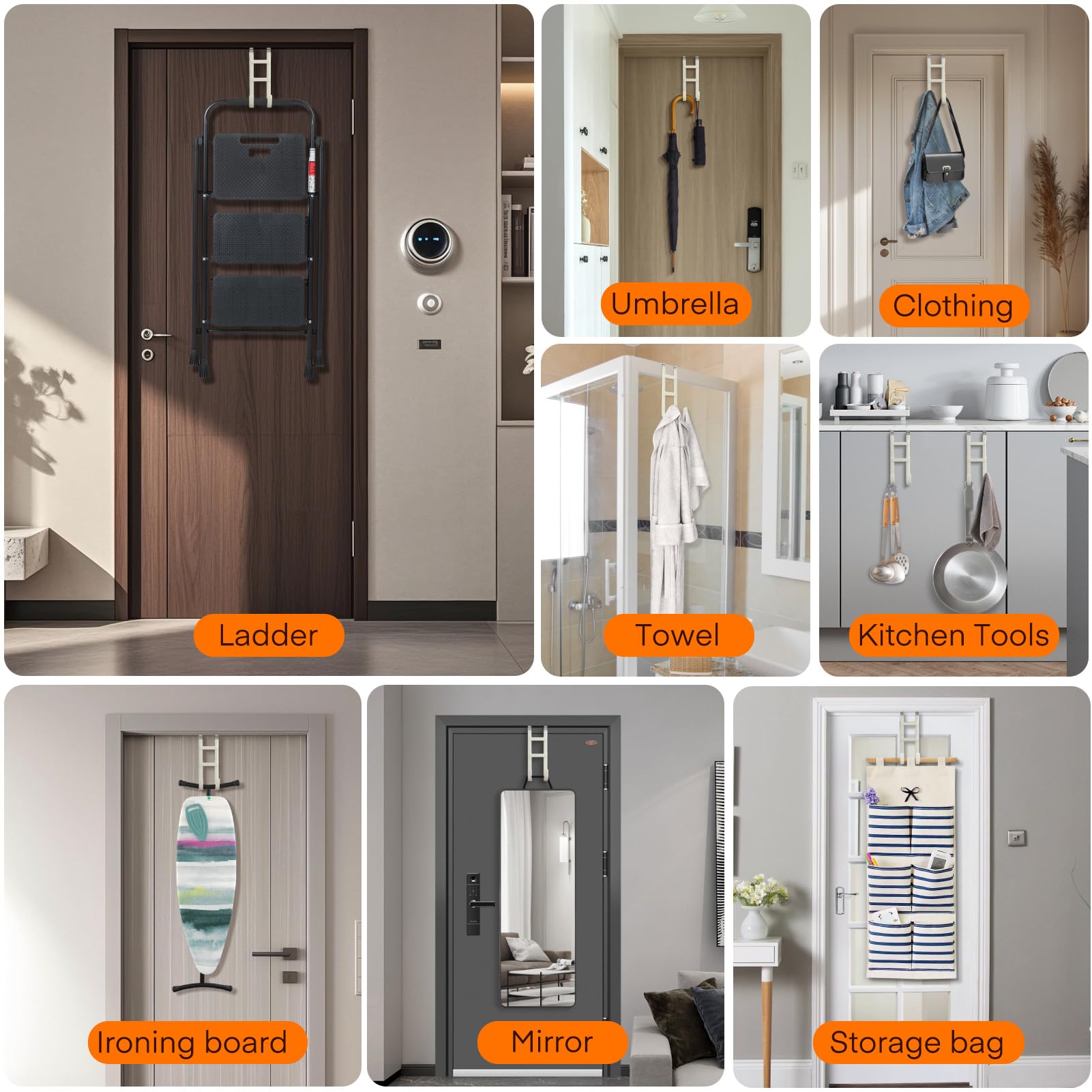Over the Door Hooks (4 Count)
