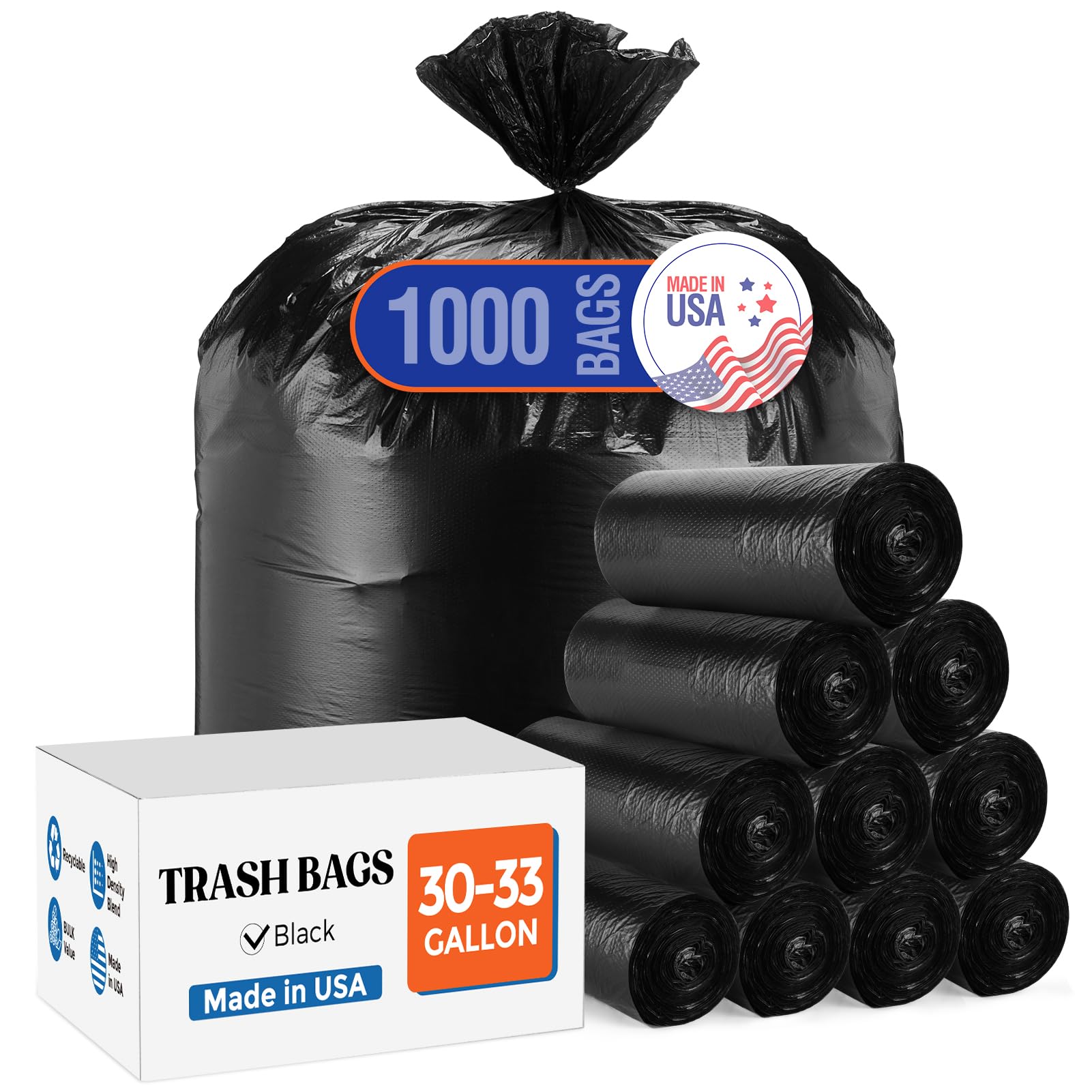 30 33 Gallon Trash Bags (1000 Count)