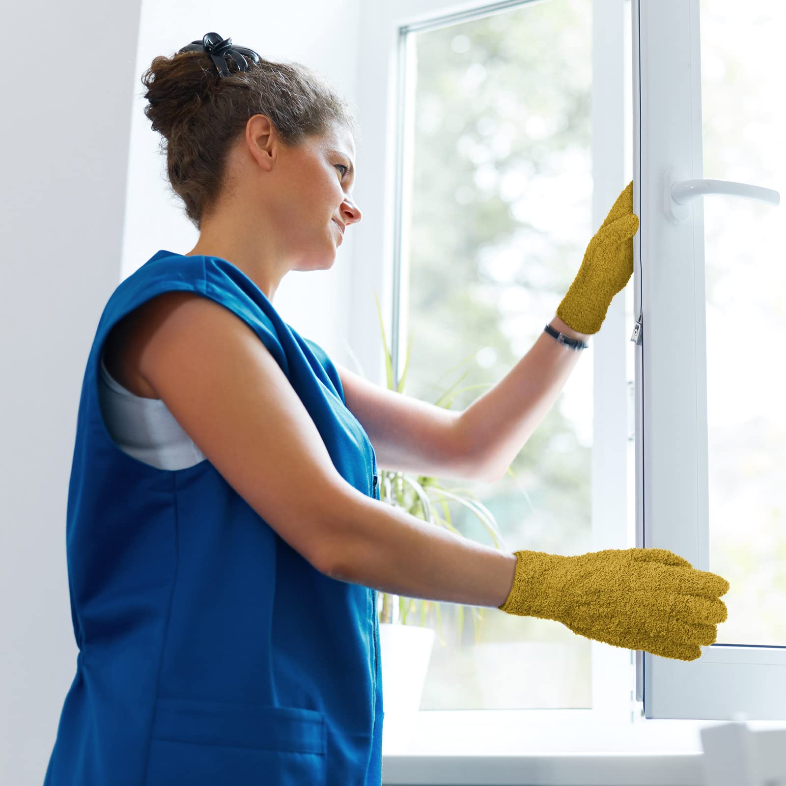 6 Pairs Microfiber Dusting Gloves