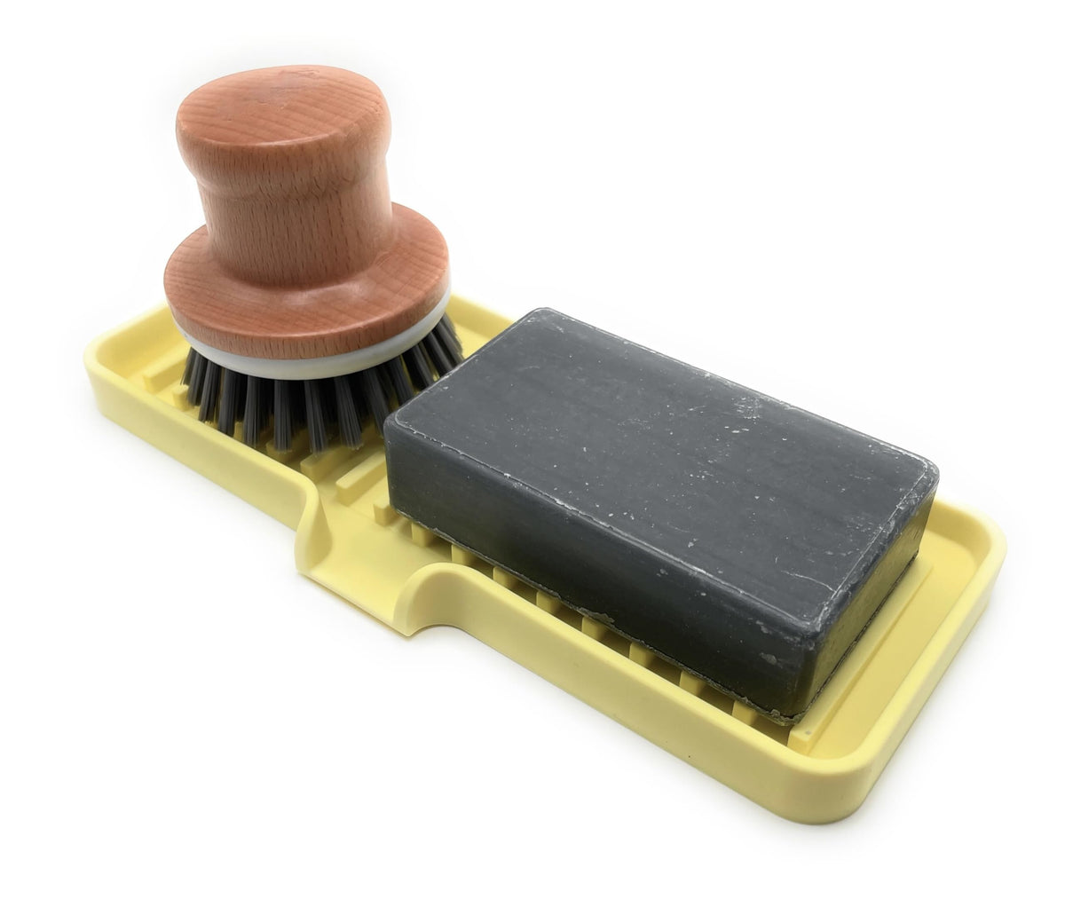 Silicone Soap Dish Tray and Sponge Holder with Drain Chute