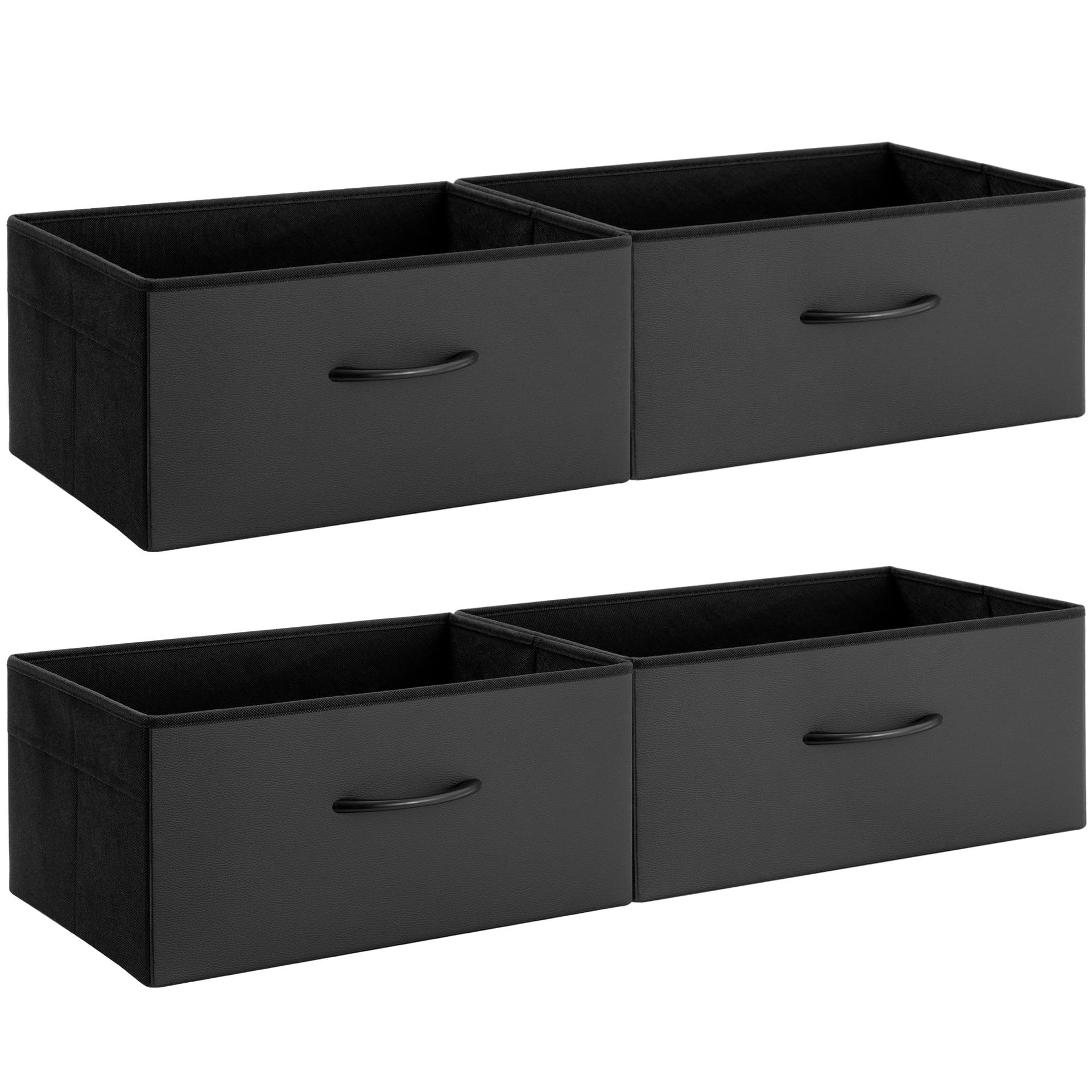Black Storage Bins (4 Count)