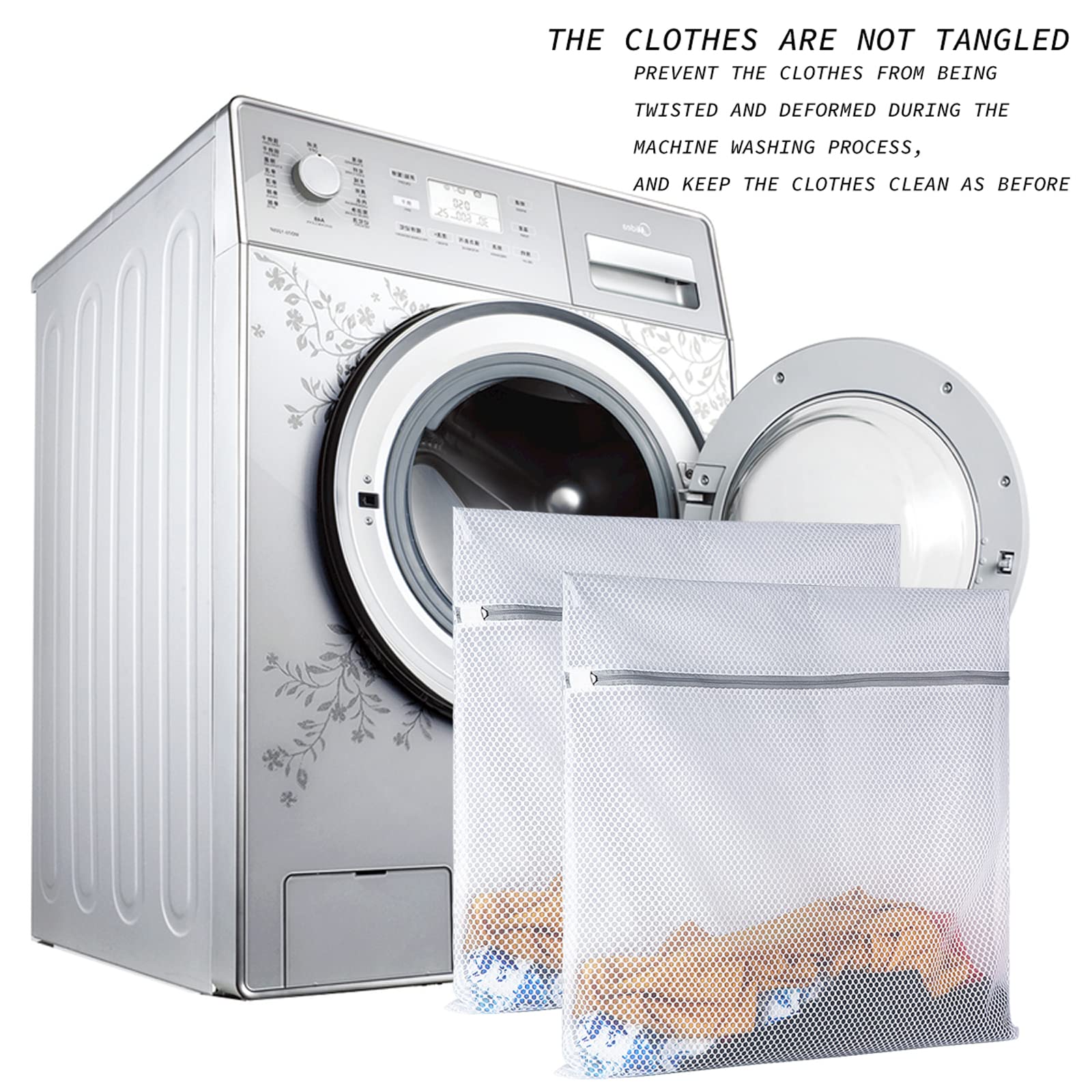 2 XX Large Honeycomb Mesh Laundry Bag Delicates Durable for Washing Machine (2 Count)