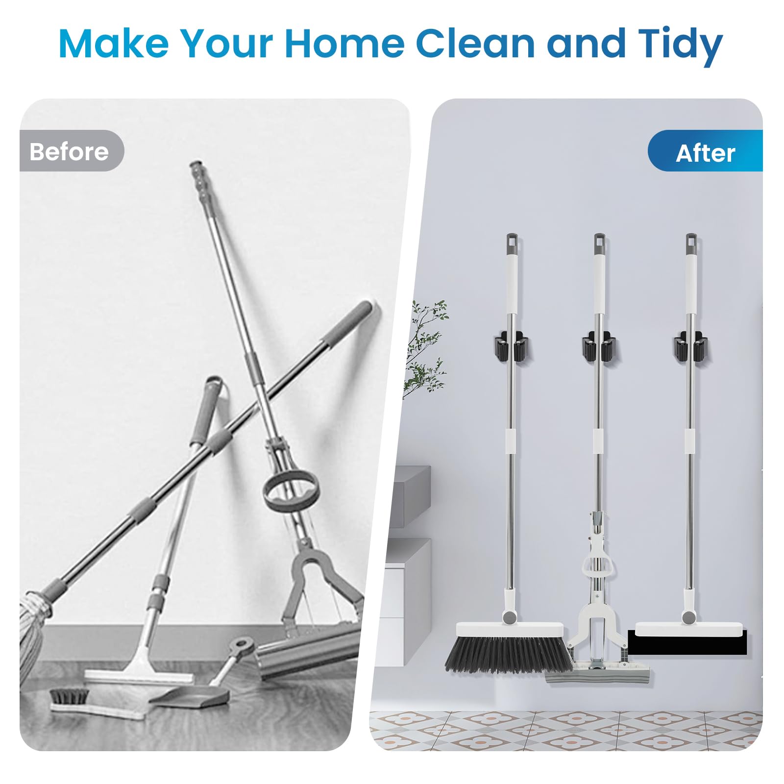 Broom Holder Wall Mount (12 Count)