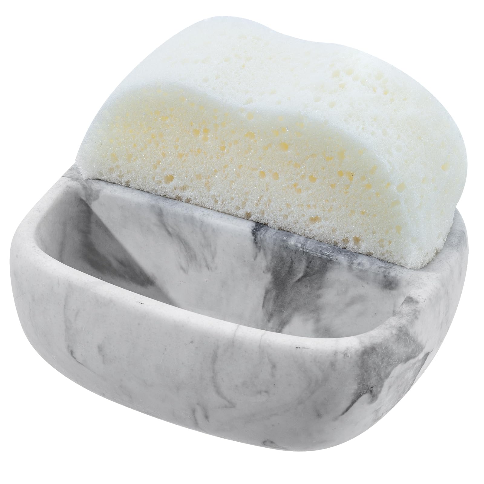 Modern White Resin Sponge Holder for Kitchen Sink